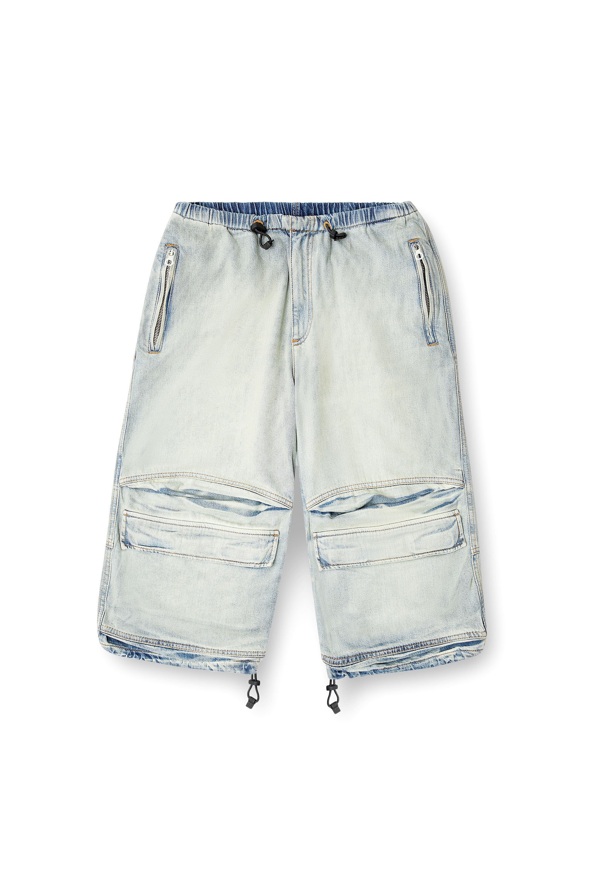 Diesel - D-DAYETZ-SHORT-S, Unisex's Shorts in light bicolour denim in ライトブルー - 2