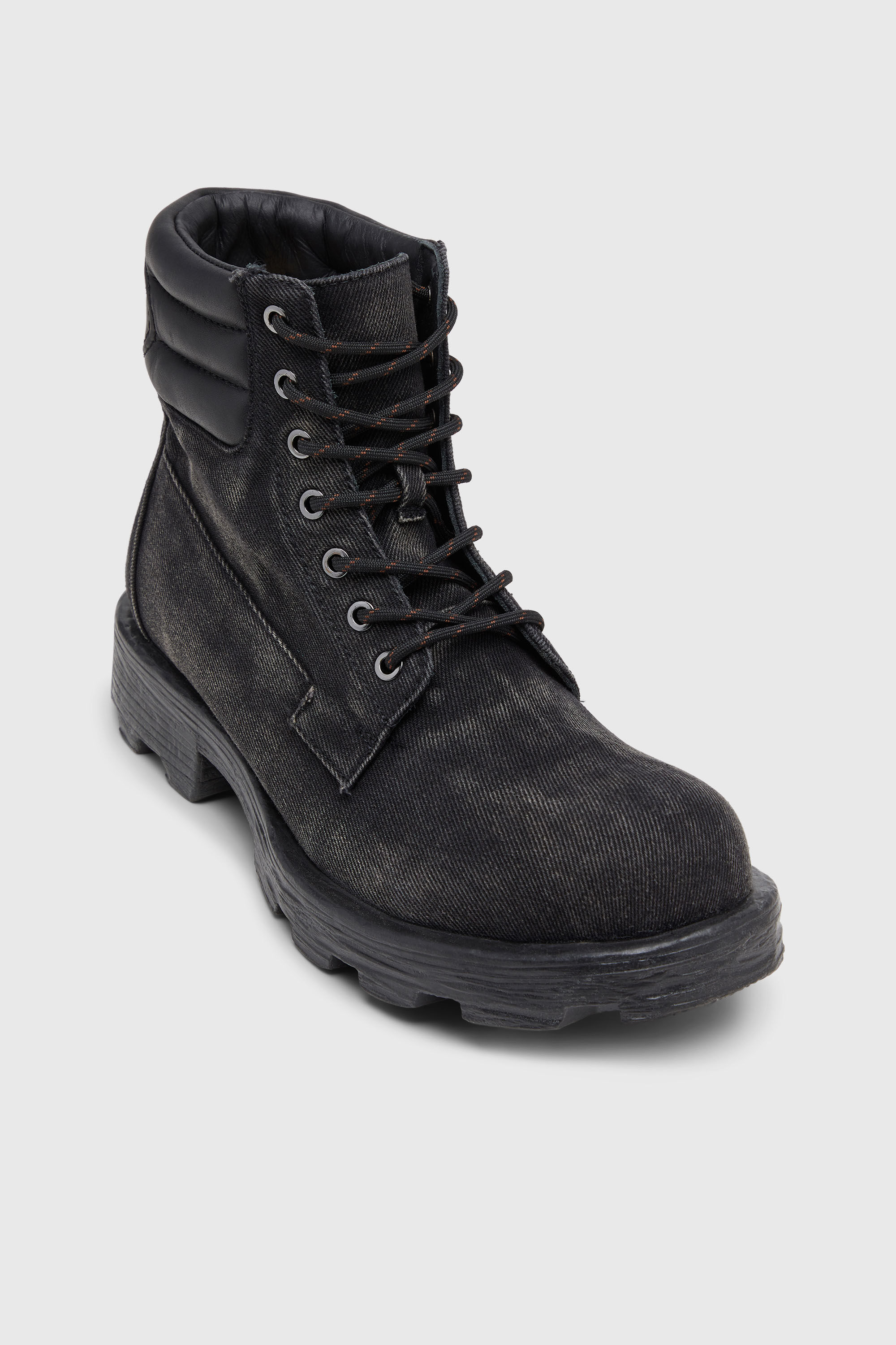 DIESEL メンズ レースアップブーツ デニム生地　y2k 00s D-HAMMER LACE UP レースアップブーツ｜ブラック｜メンズ｜DIESEL