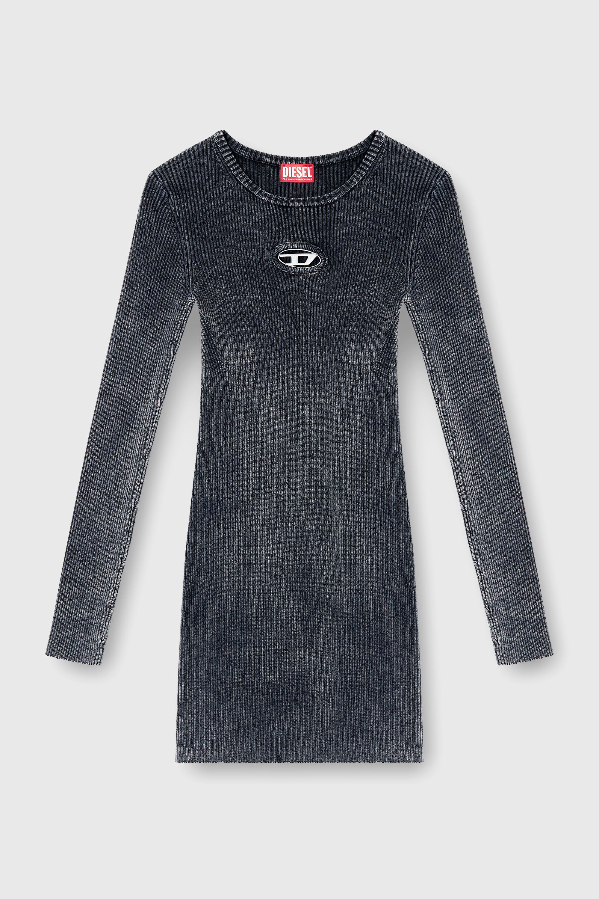 Diesel - M-ANCHORAGE-LS, Female's ニットドレス in ダークグレー - 2