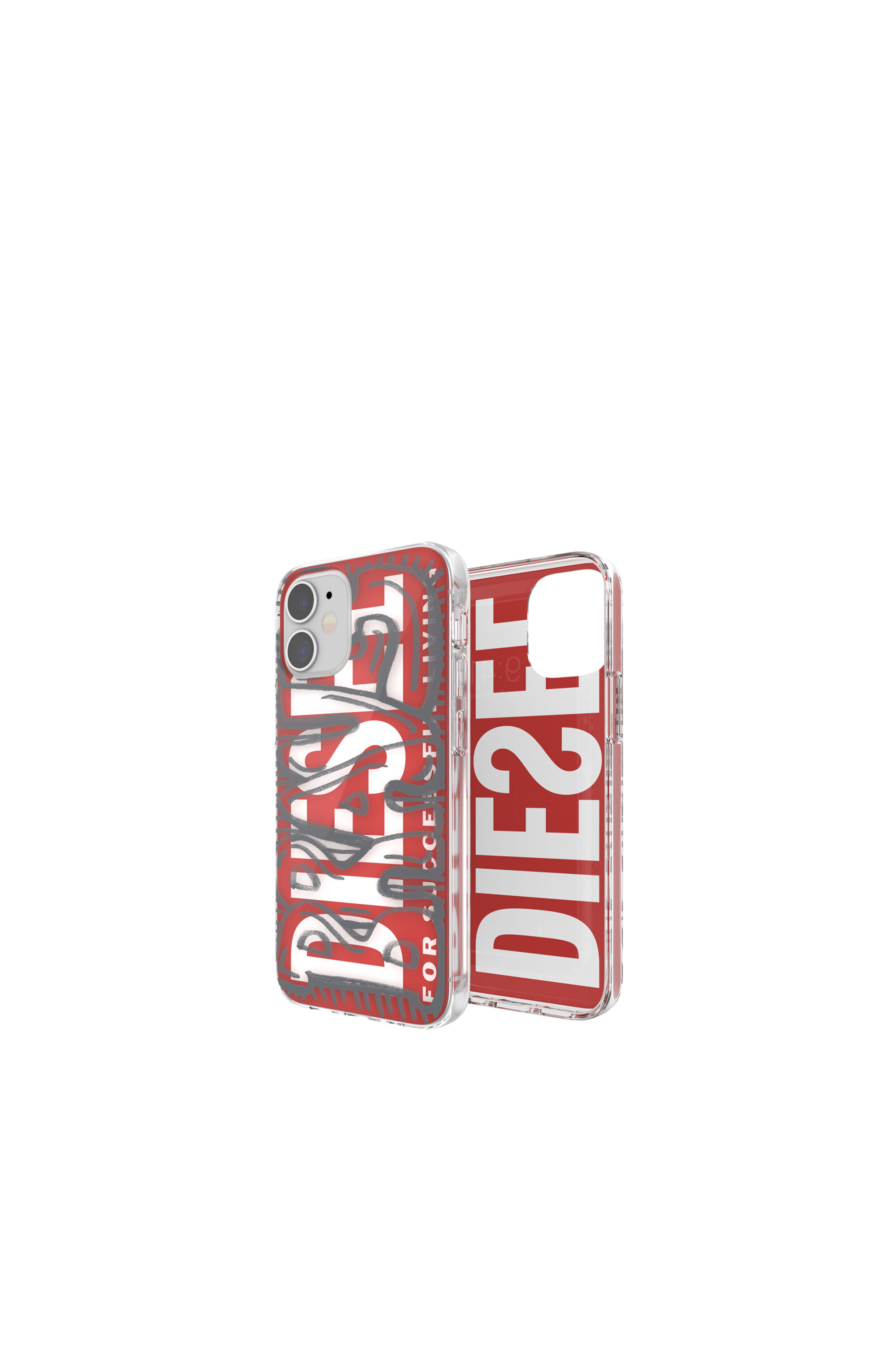 Diesel - 42566 STANDARD CASE, Unisex's iPhone 12 mini　ケース in レッド - 1