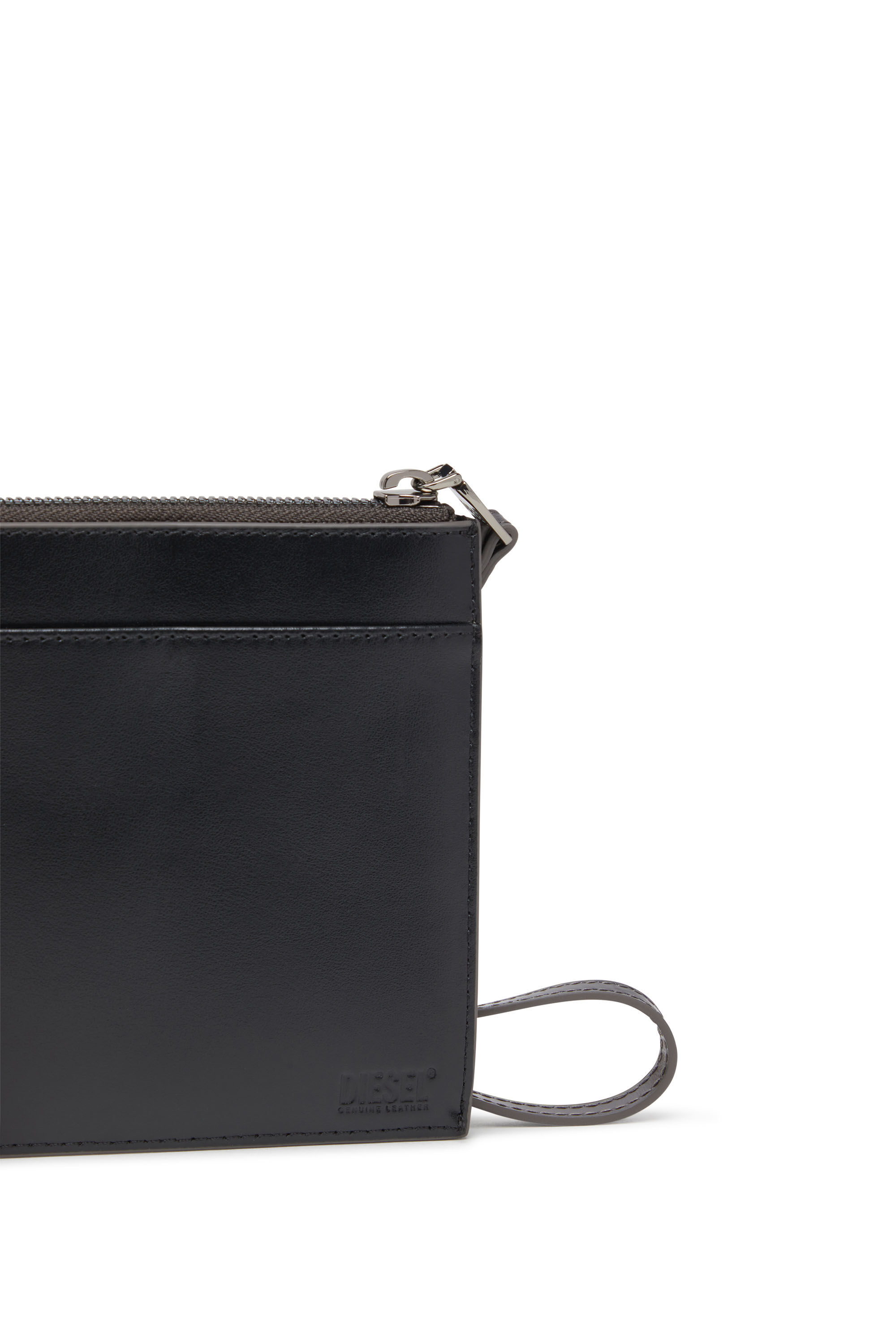 Diesel - 1DR POUCH III, Unisex's Zipped pouch in mirror leather in グレー - 5