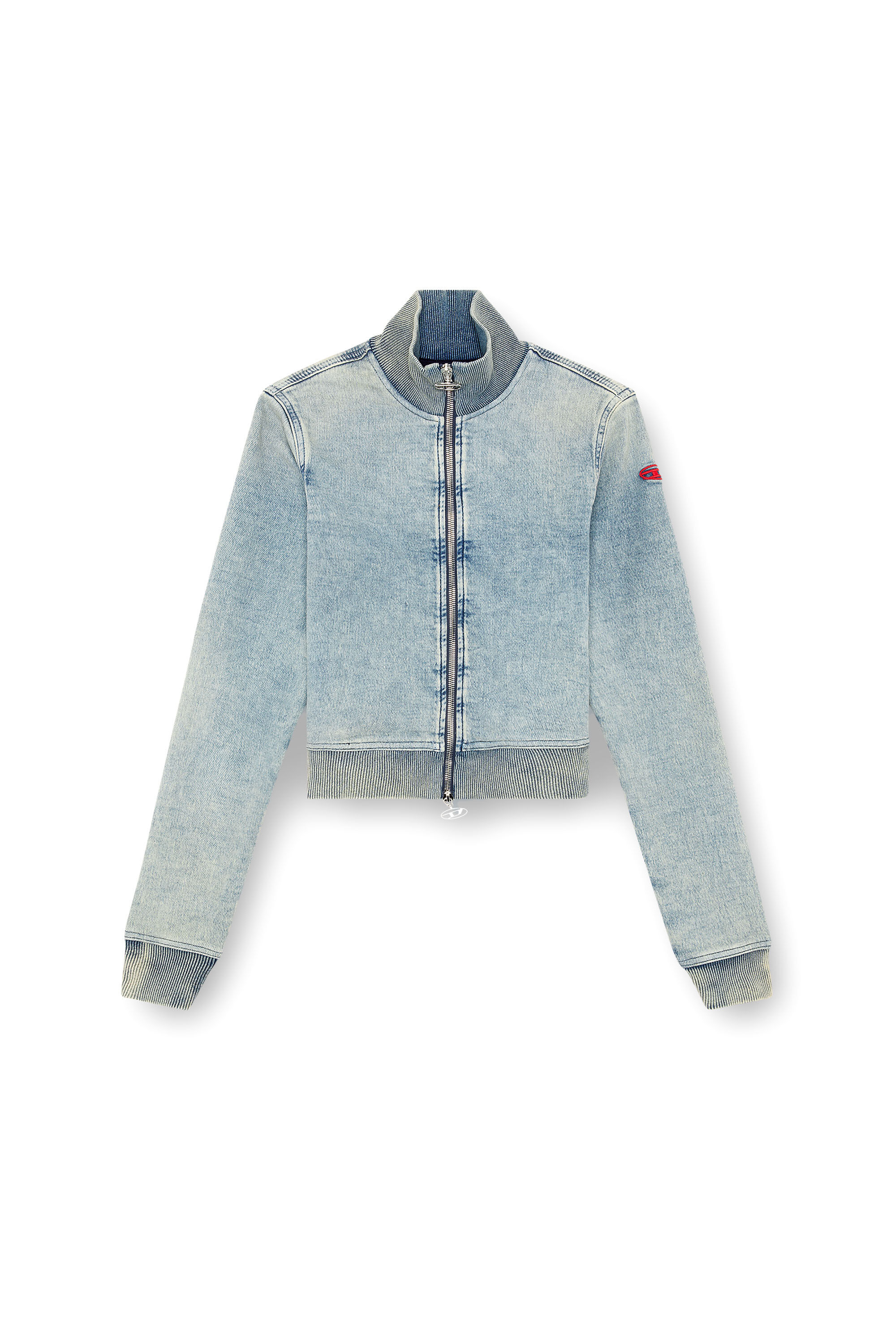 Diesel - D-EMY TRACK, Female's Zip sweatshirt in Track Denim in ライトブルー - 2