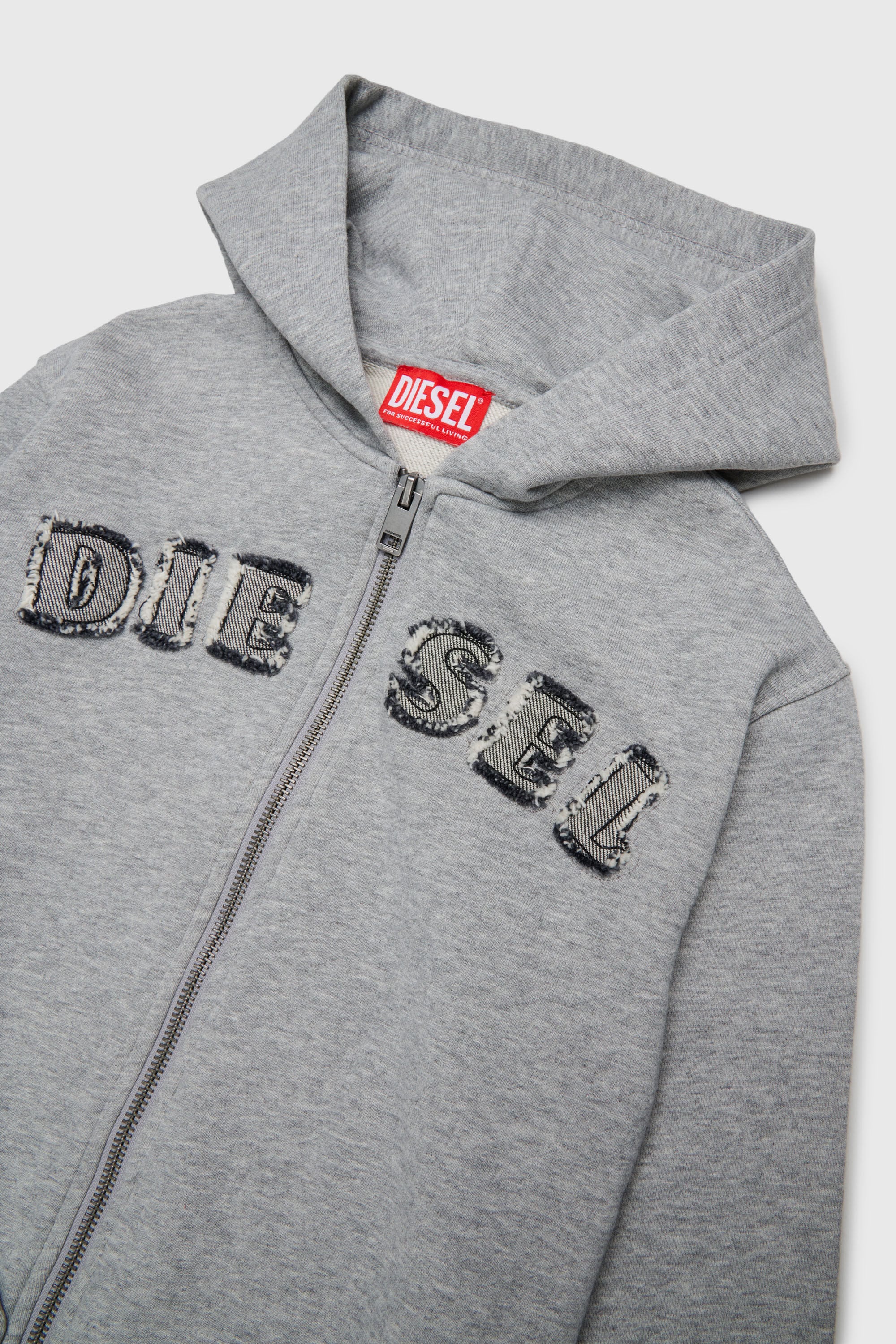 Diesel - SJEANSHOOD OVER, Male's パーカー in グレー - 3