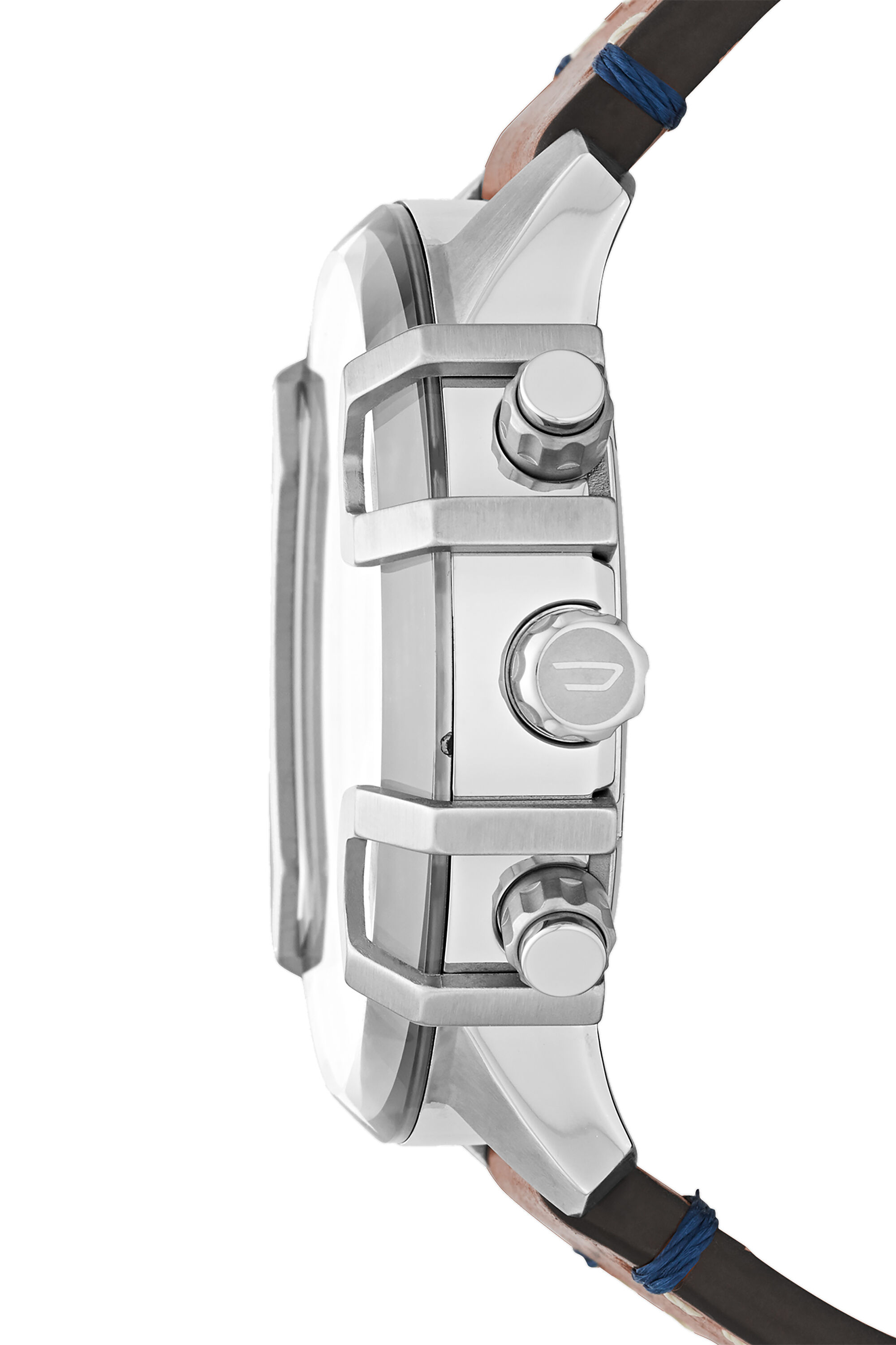 Diesel - DZ4518, Male's Griffed chronograph brown leather watch in ブラウン - 2