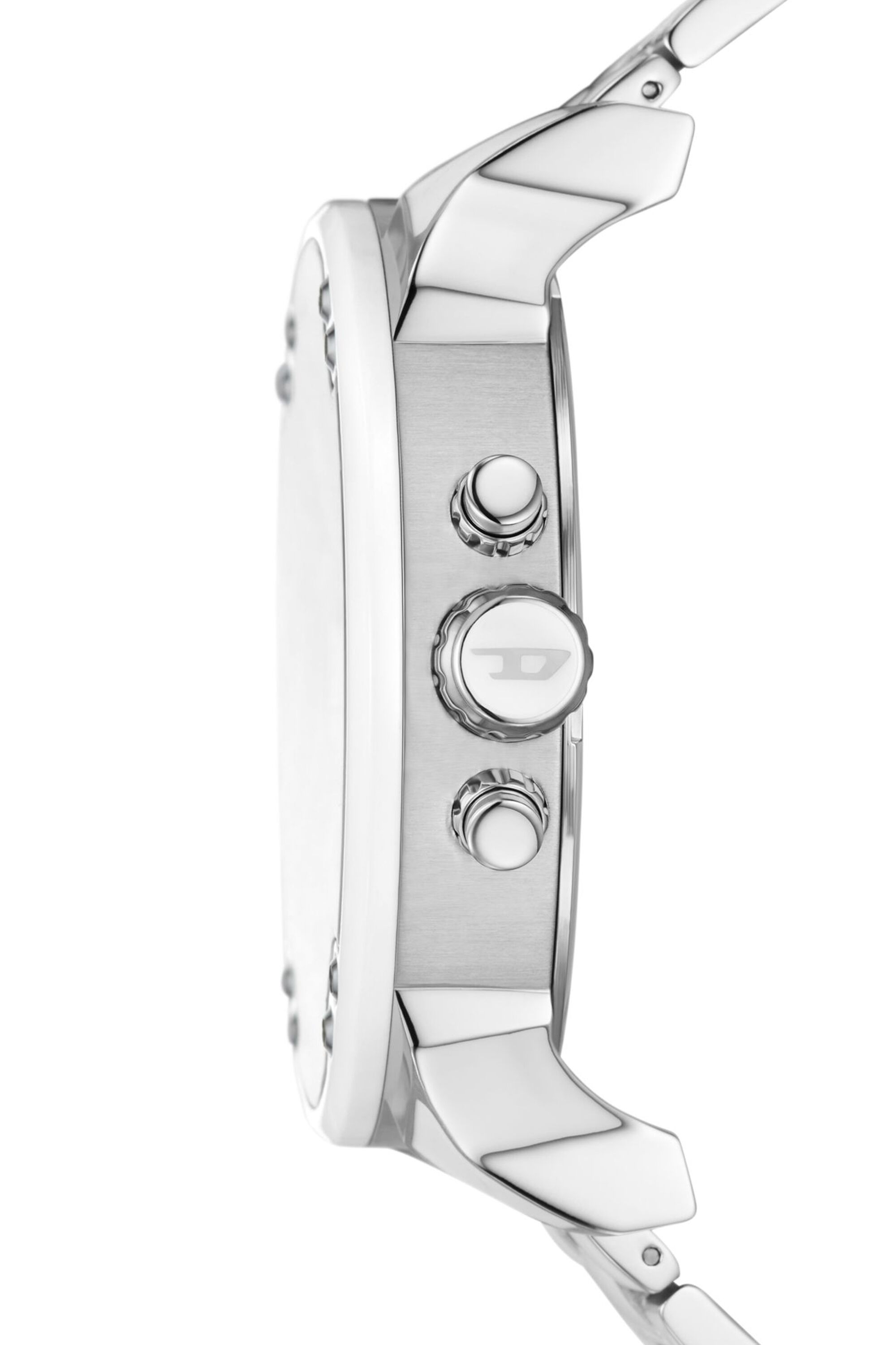 Diesel - DZ7481, Male's Mr. Daddy 2.0 white and stainless steel watch in シルバー - 3