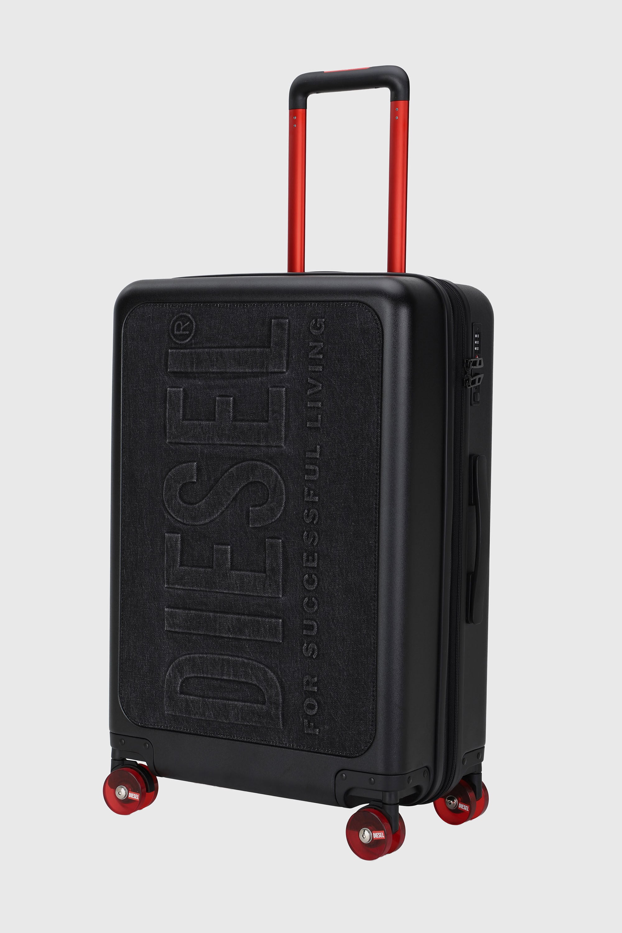 Diesel - LU0030 HARD LUGGAGE-DSL008, Unisex's Hybrid denim suitcase size M in ブラック - 5