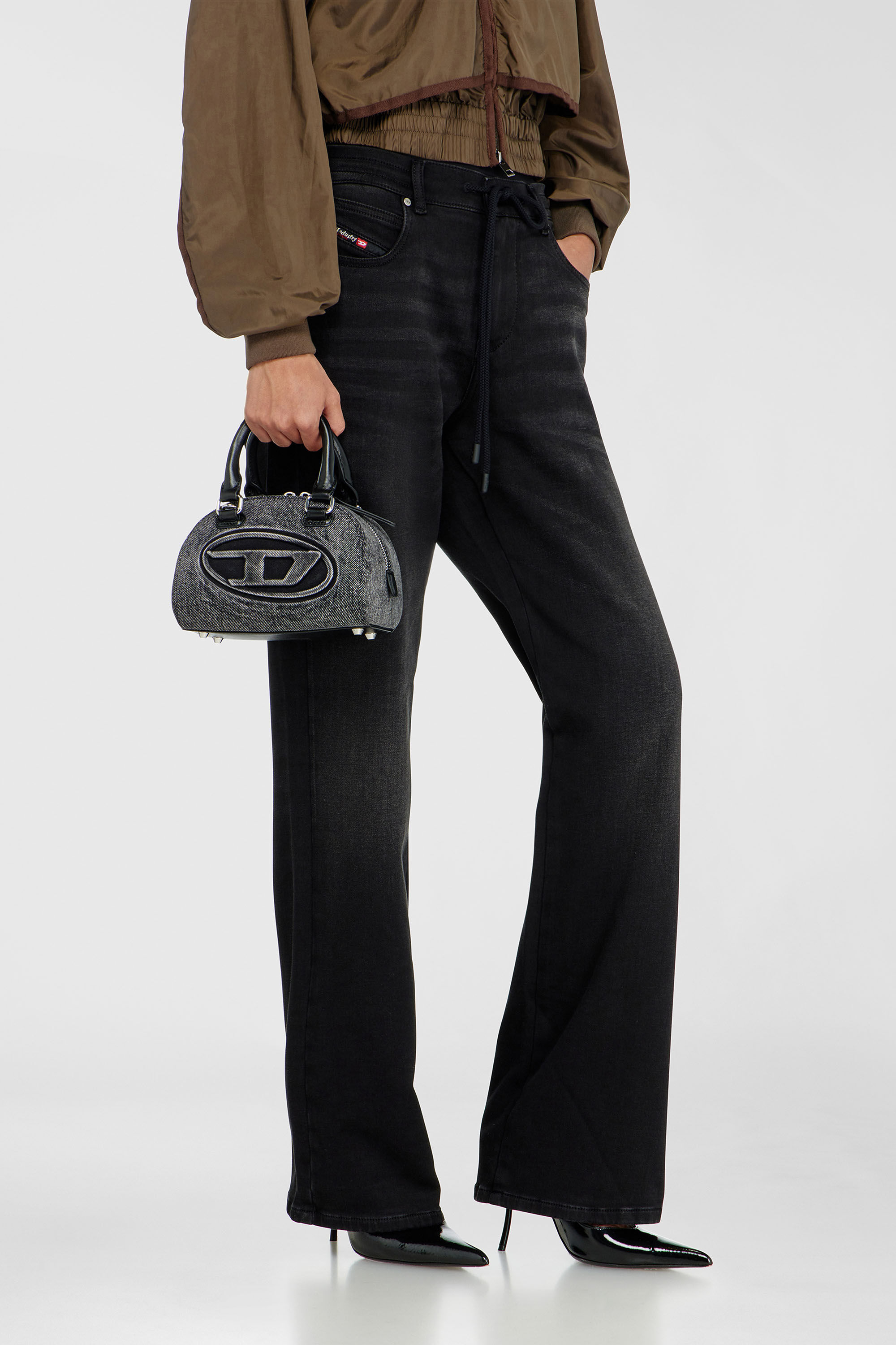 Diesel - Female's Regular 2071 D-Meel Joggjeans&reg; 09P90, ブラック/ダークグレー - 5