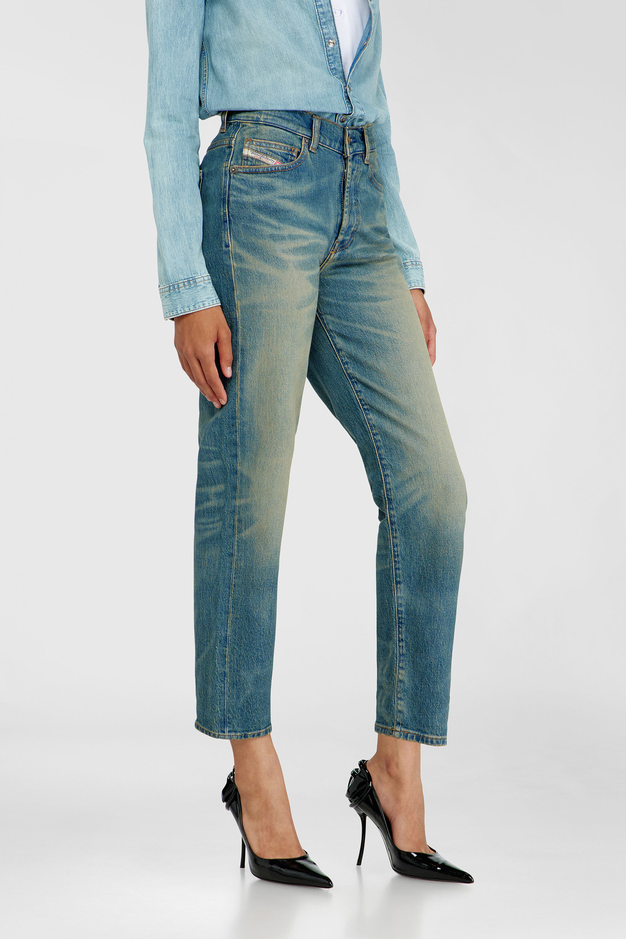 Diesel - Female's Regular Jeans 1981 D-Went 0KBBP, ミディアムブルー - 7