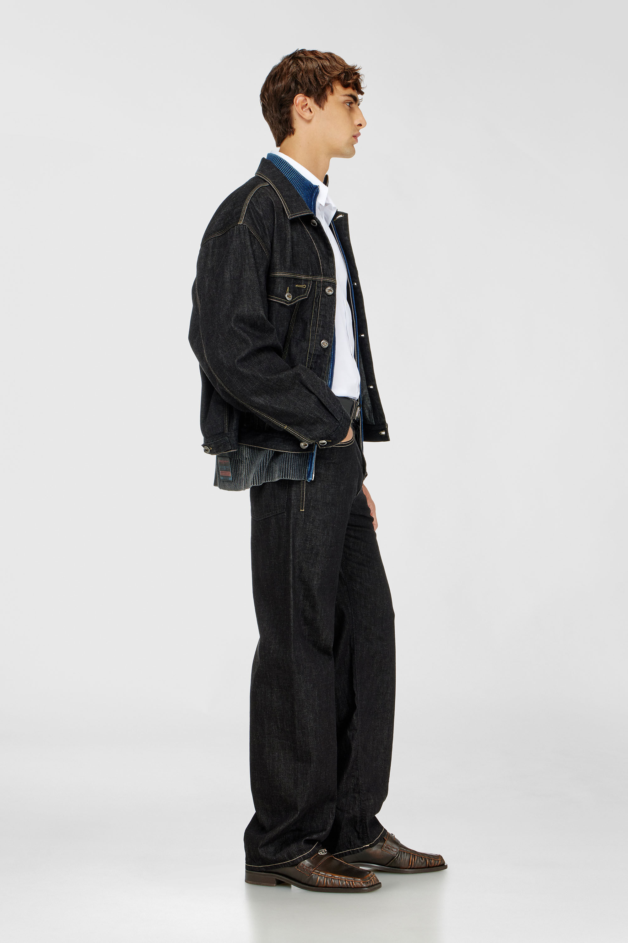 Diesel - Male's Relaxed Jeans 2001 D-Macro 09R42, ブラック/ダークグレー - 3