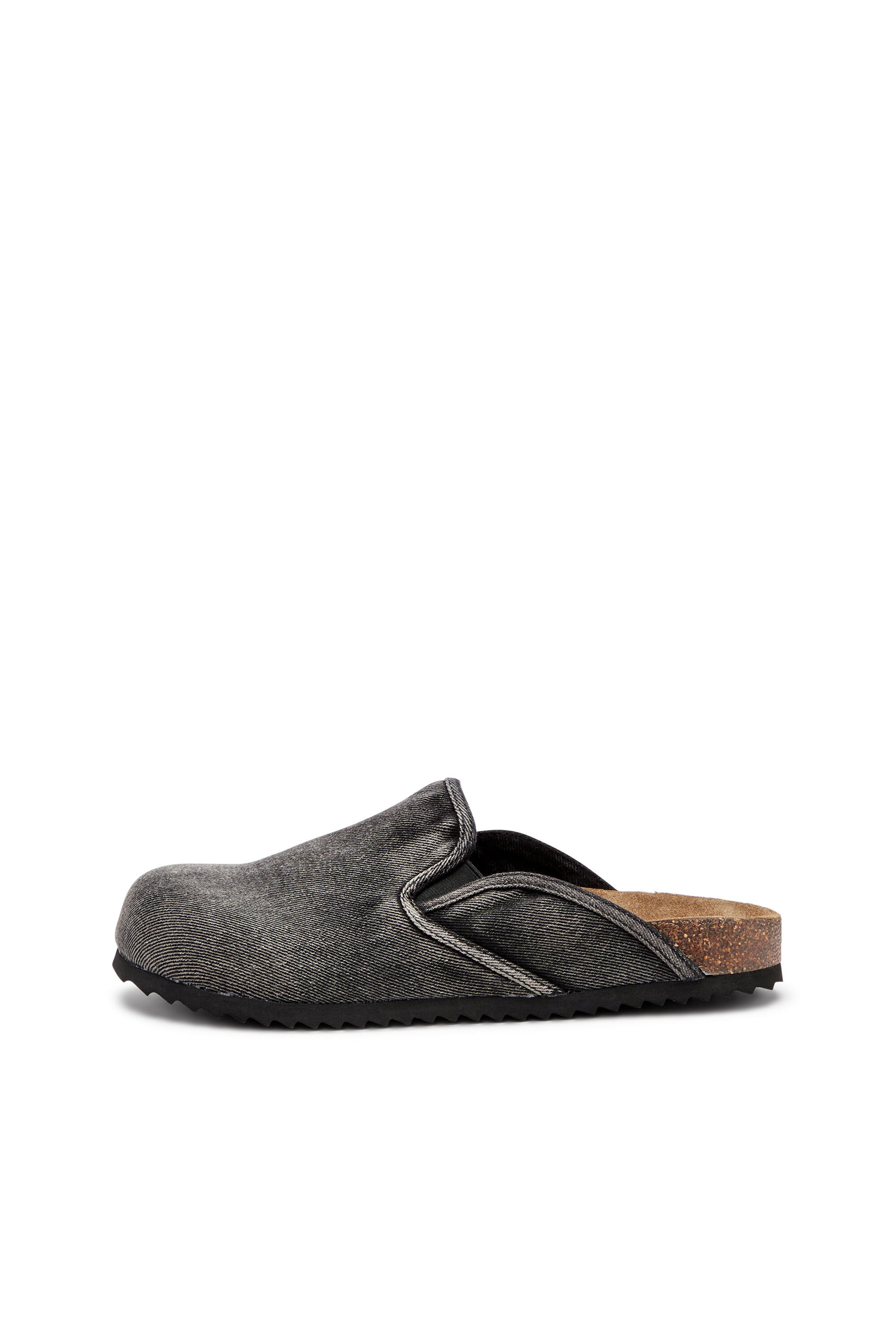 D-WOODSTOCK SLIP-ON デニムスリッポンミュール｜ブラック｜メンズ｜DIESEL