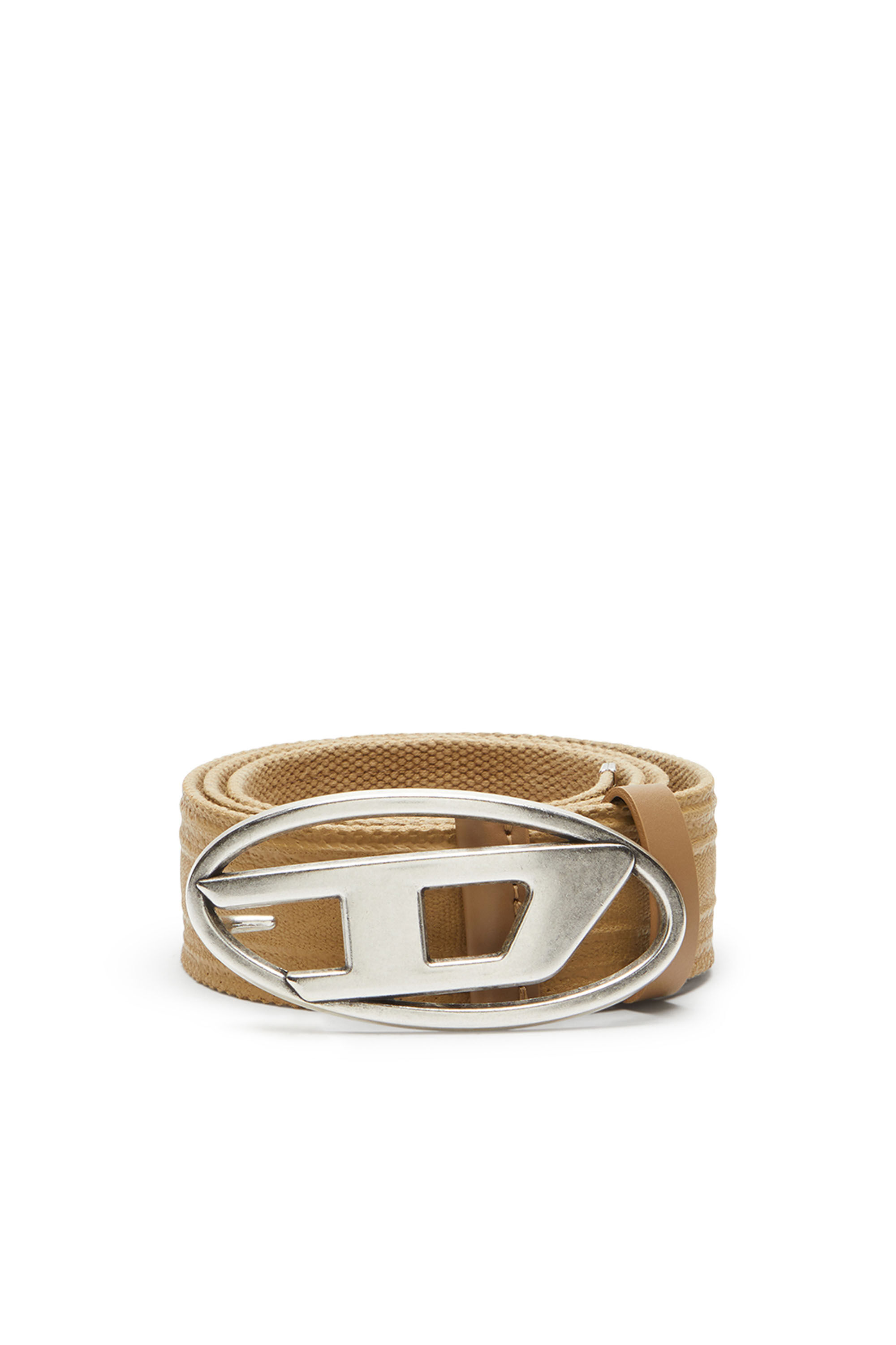 Diesel - B-1DR TAPE, Male's Tape belt in waxed cotton in Brown - 1