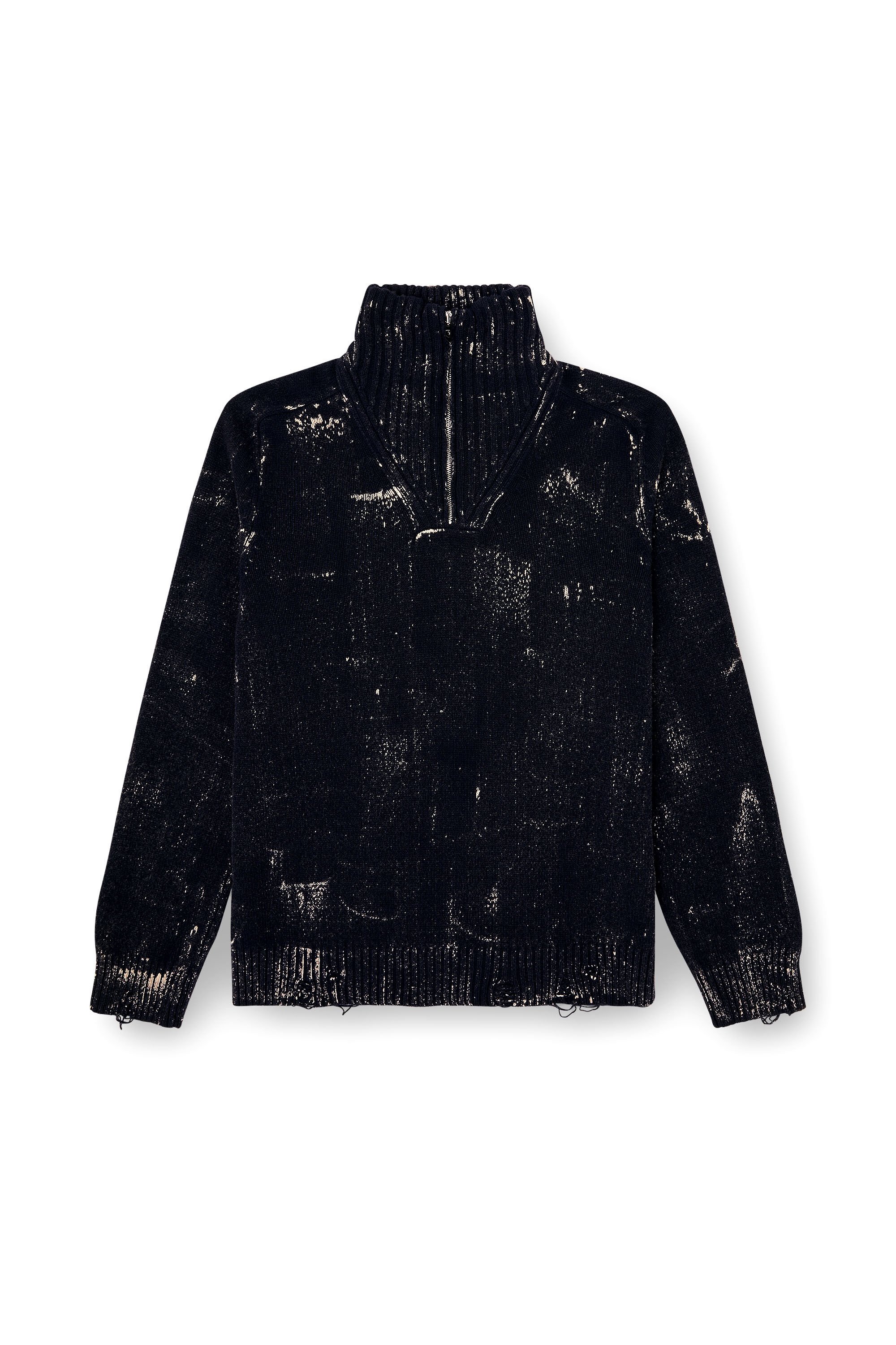 Diesel - K-MAXIME, Male's プルオーバーニット in ブラック/グレー - 2