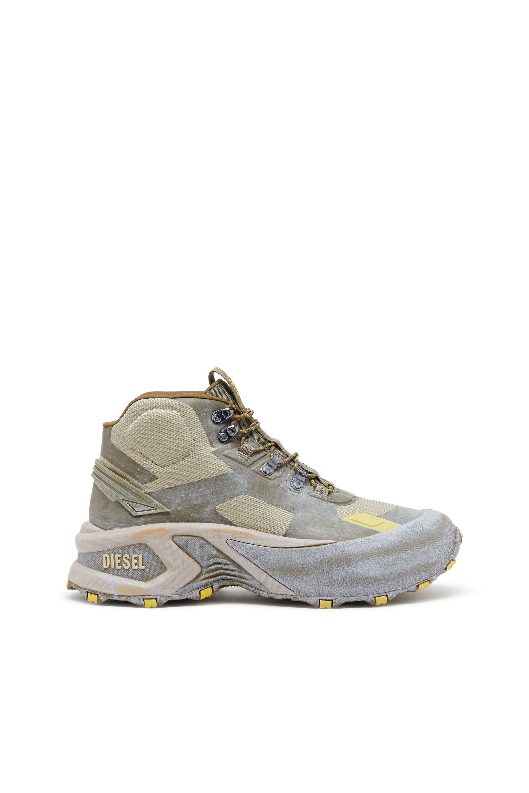 Diesel - D-CAGE HIKING, Male's スニーカー in グリーン/イエロー - 1