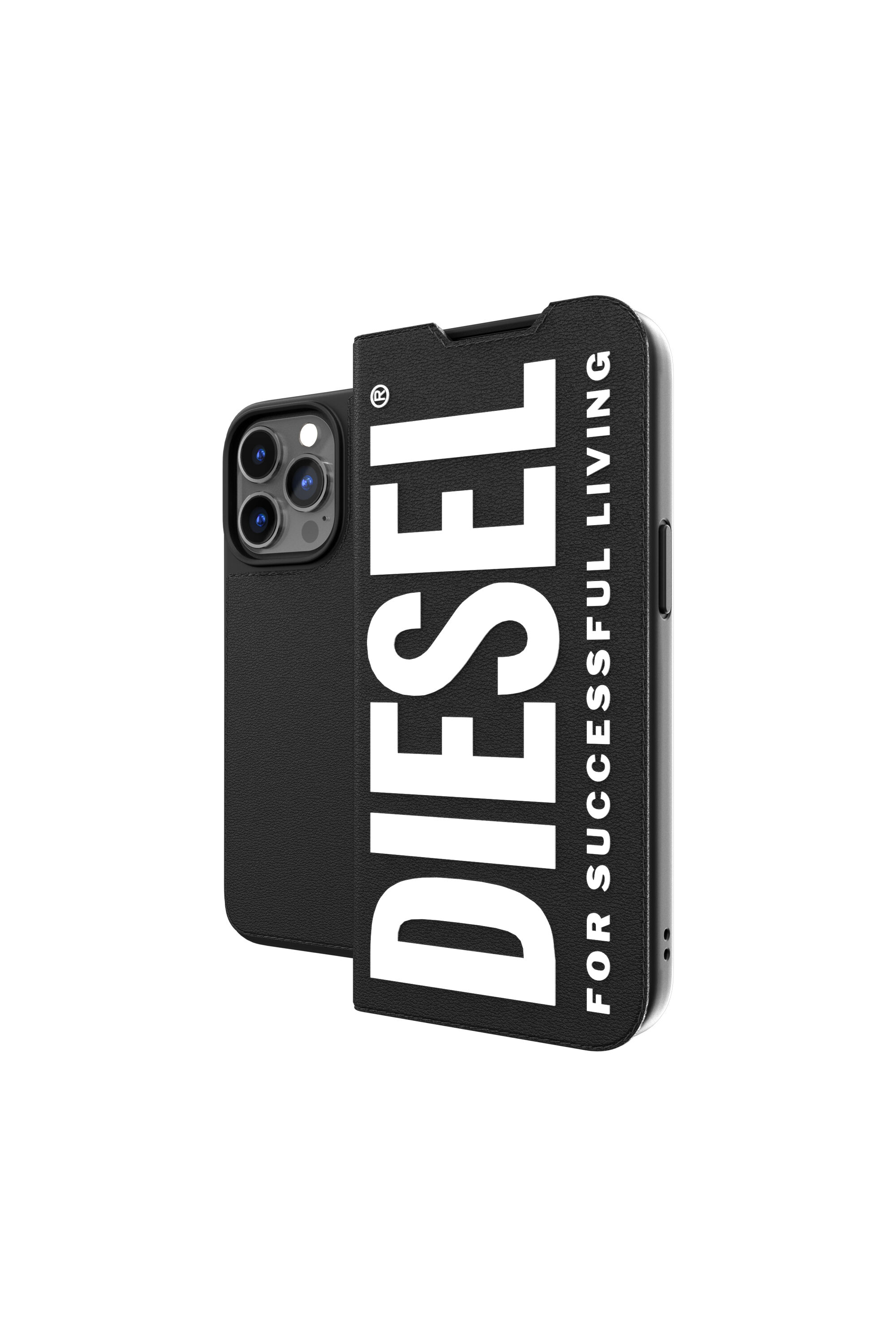 Diesel - 48274 BOOKLET CASE, Unisex's iPhone13/13Pro対応　ケース in ブラック - 1