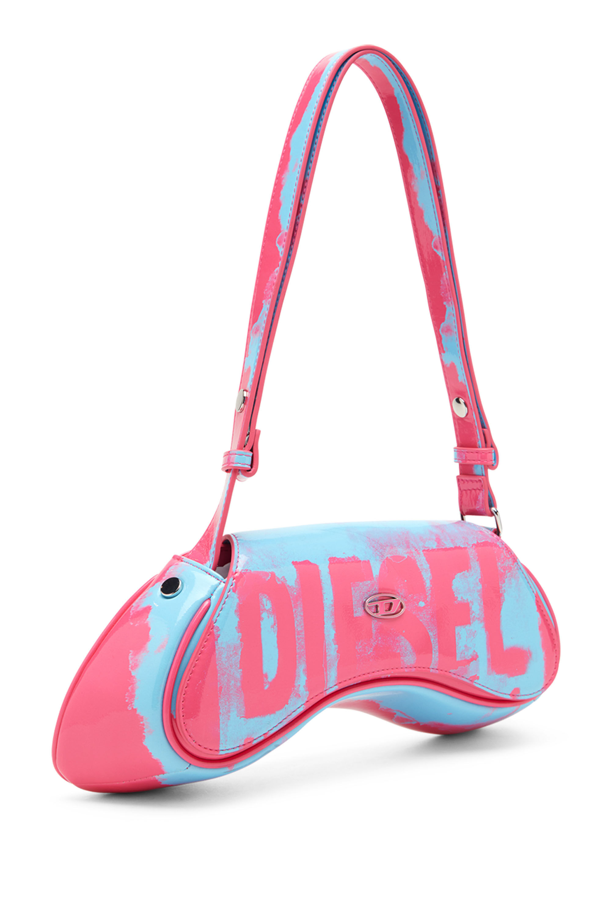 PLAY CROSSBODY Play-Shoulder bag in printed glossy PU｜マルチ 