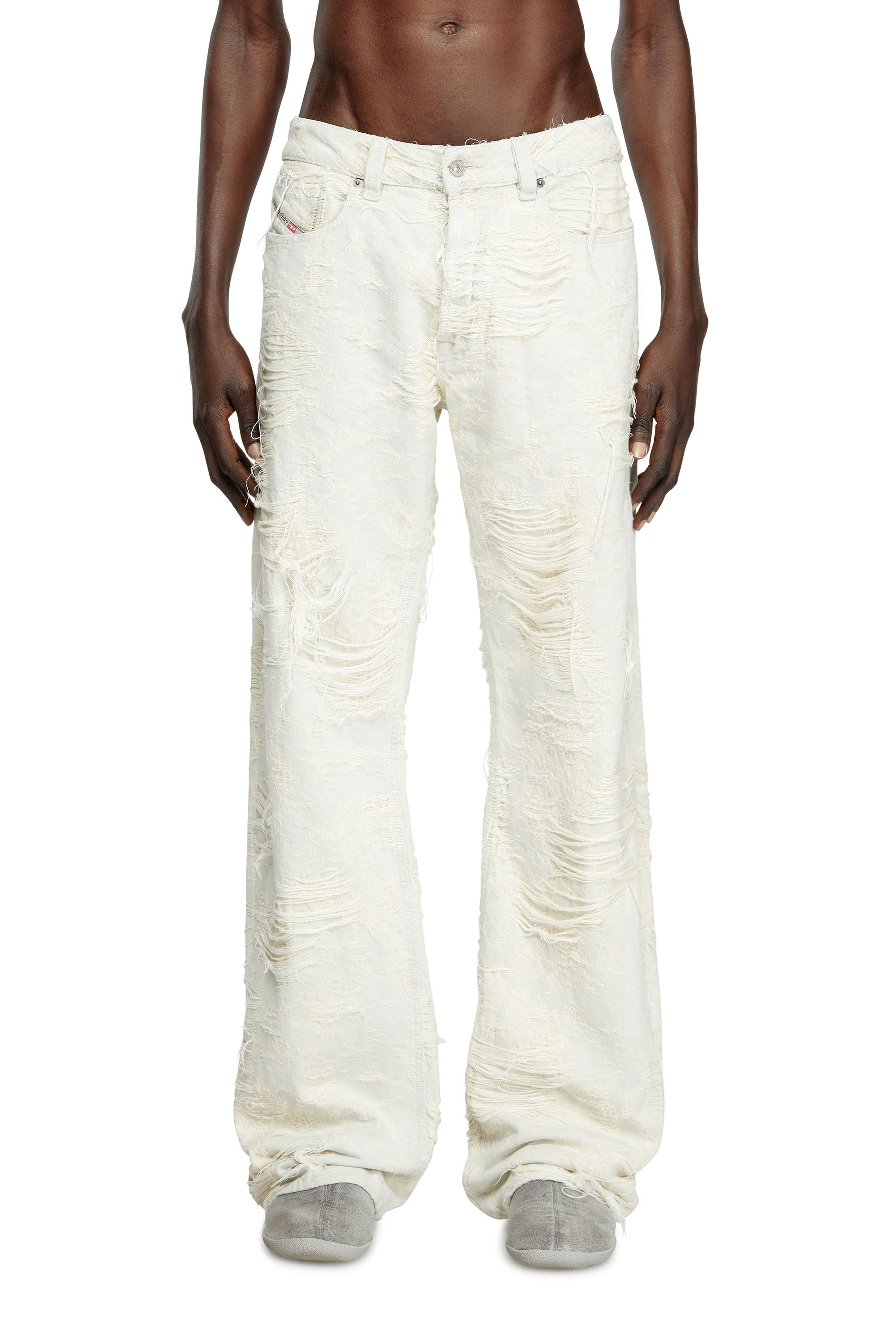 Diesel - Male's Relaxed Jeans 1980 D-Eeper 09M40, ホワイト - 3