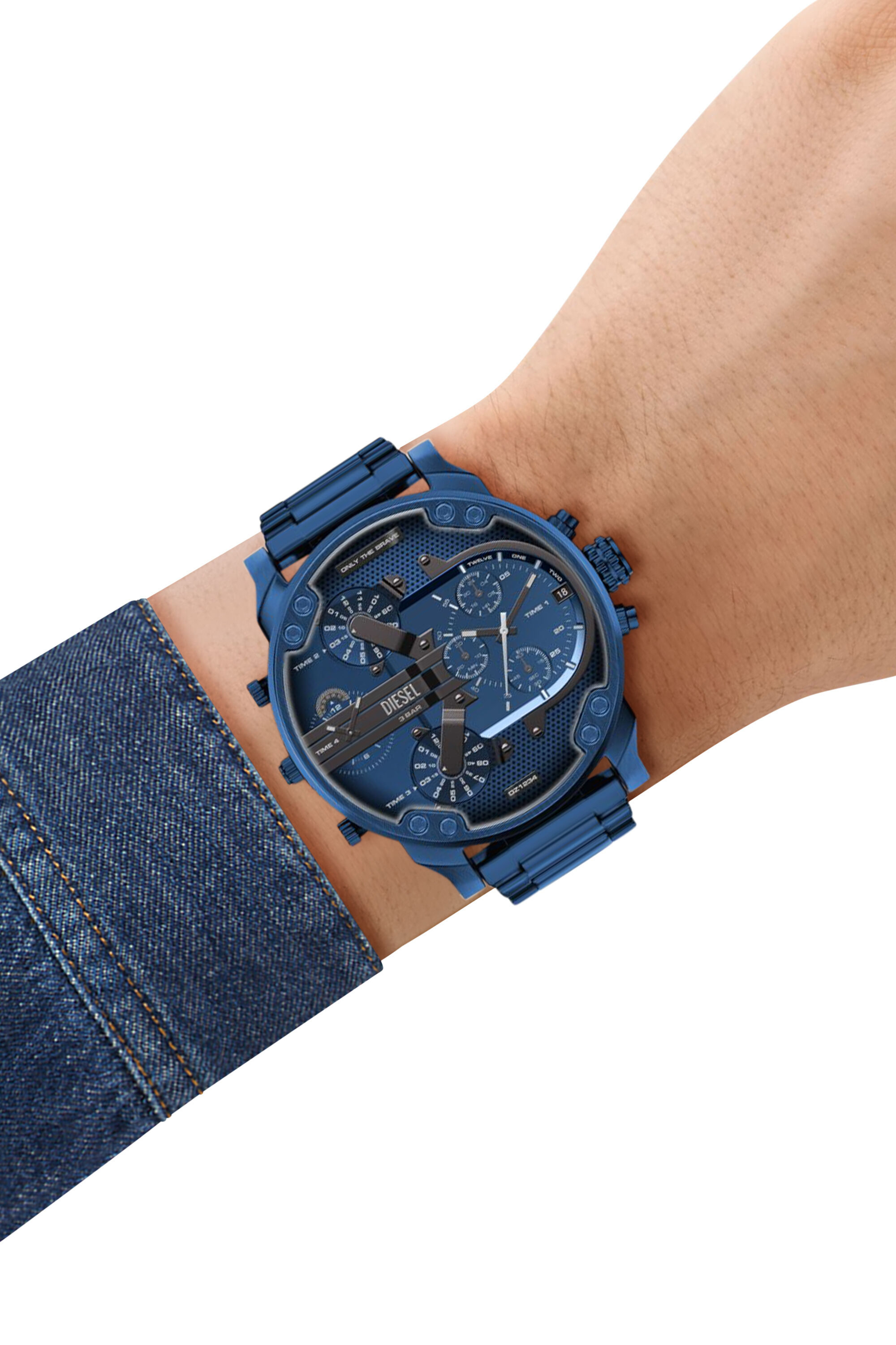 DZ7496 WATCH Mr. Daddy 2.0 Blue Stainless Steel Watch｜ブルー