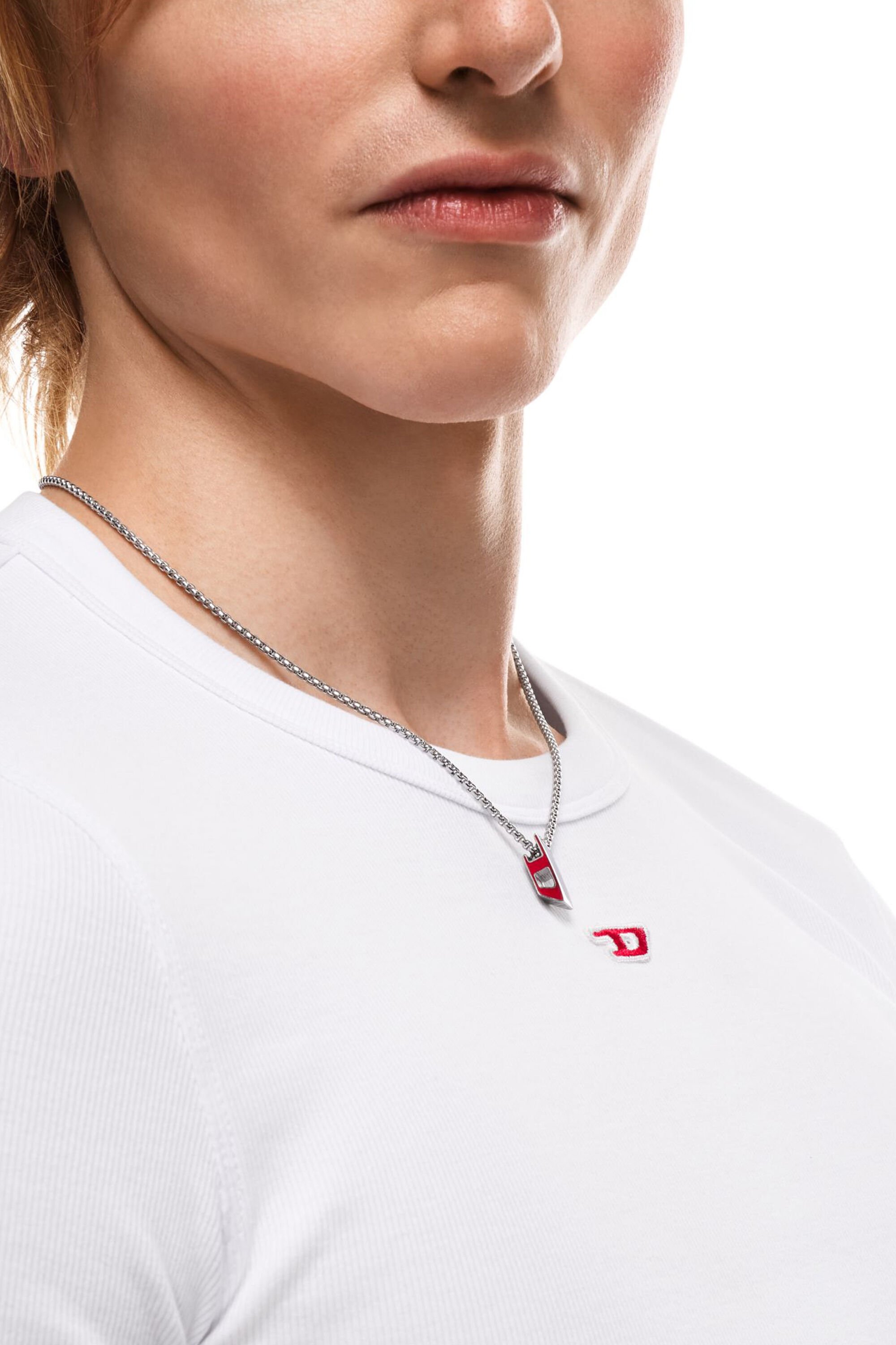 Diesel - DX1689040 JEWELLERY, Unisex's Stainless steel pendant necklace in シルバー/ブルー - 6