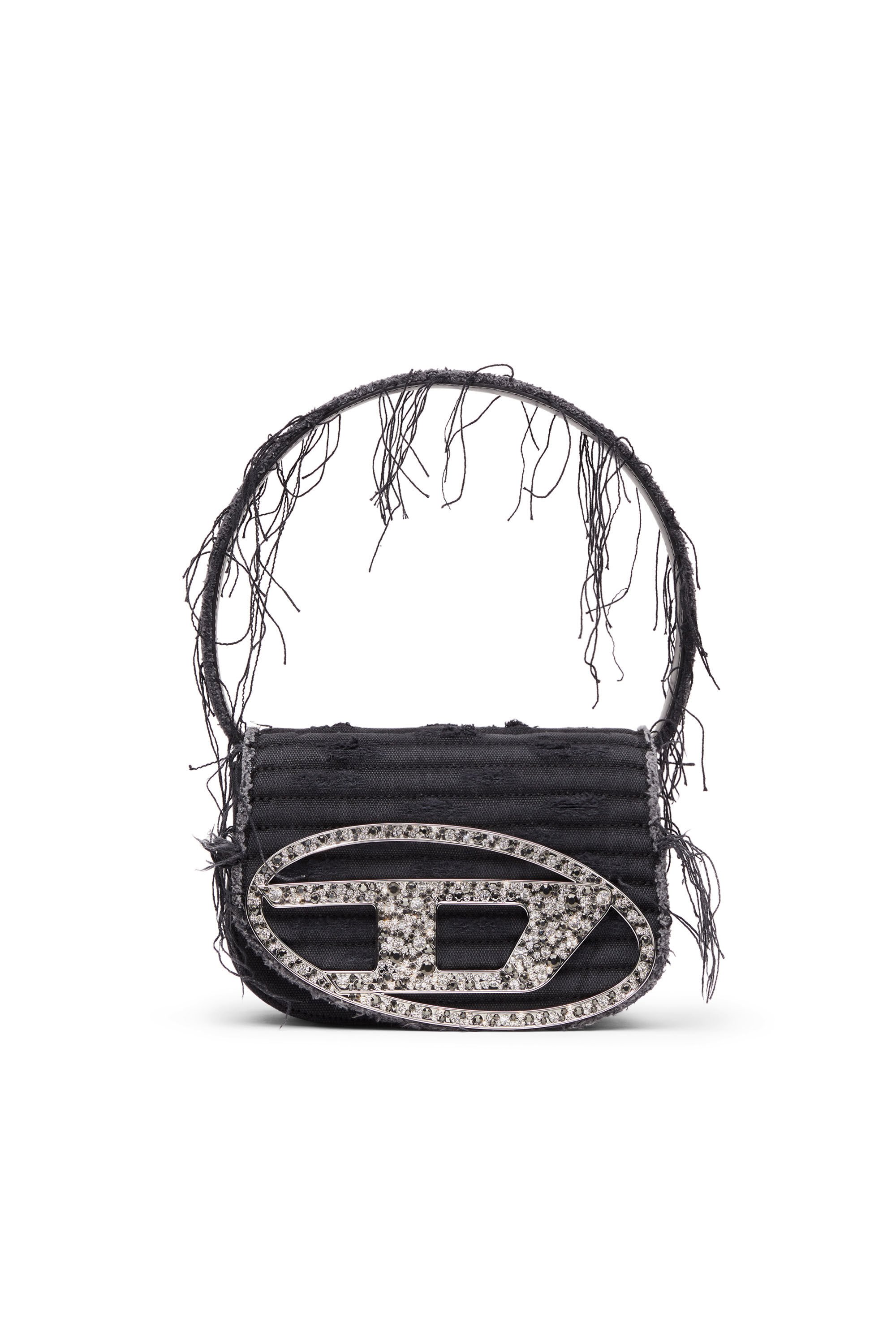 Diesel - 1DR, Female's 1DR-Iconic shoulder bag in canvas and leather in ブラック - 2