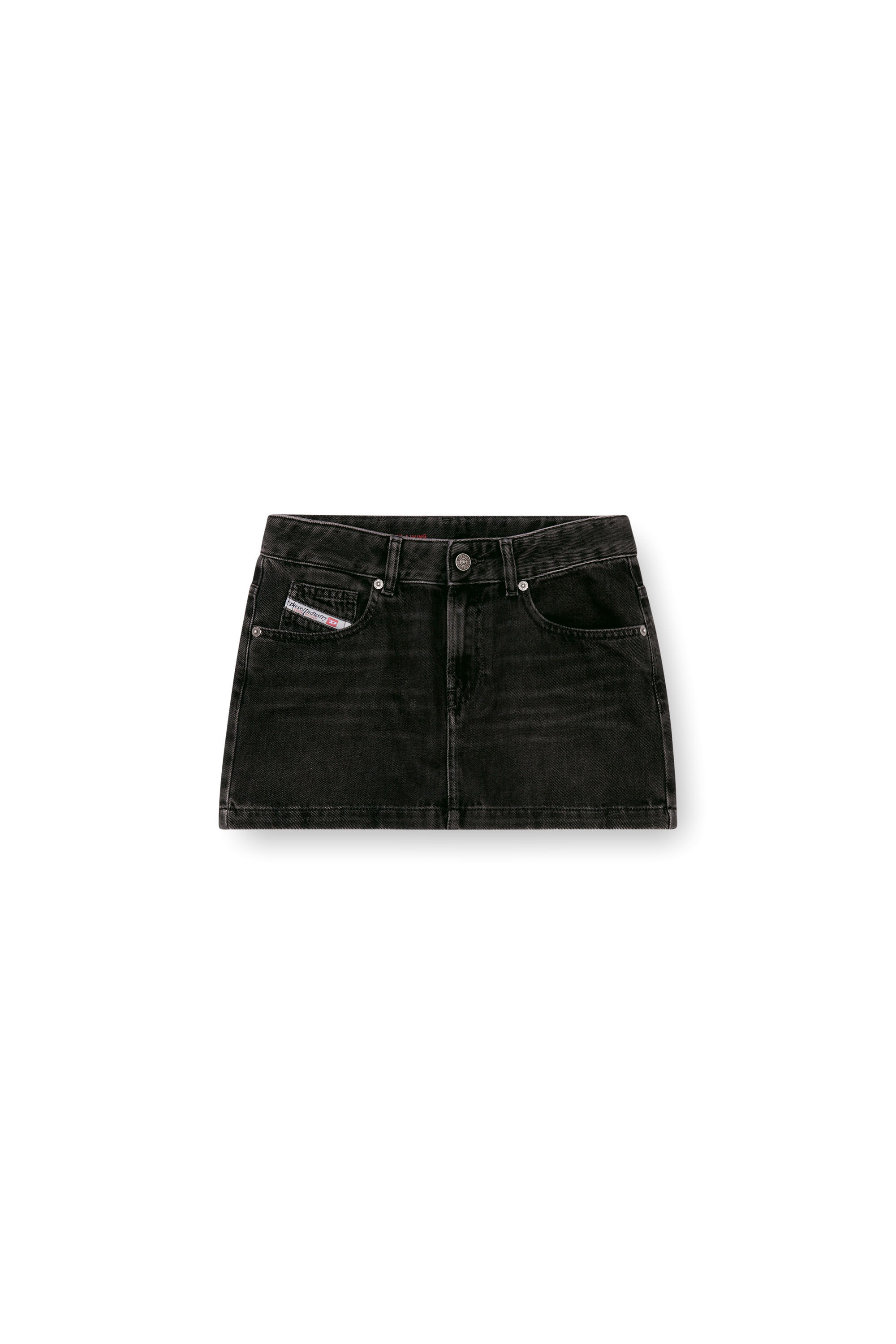 DE-RON Mini skirt in clean-wash denim｜ブラック｜ウィメンズ｜DIESEL