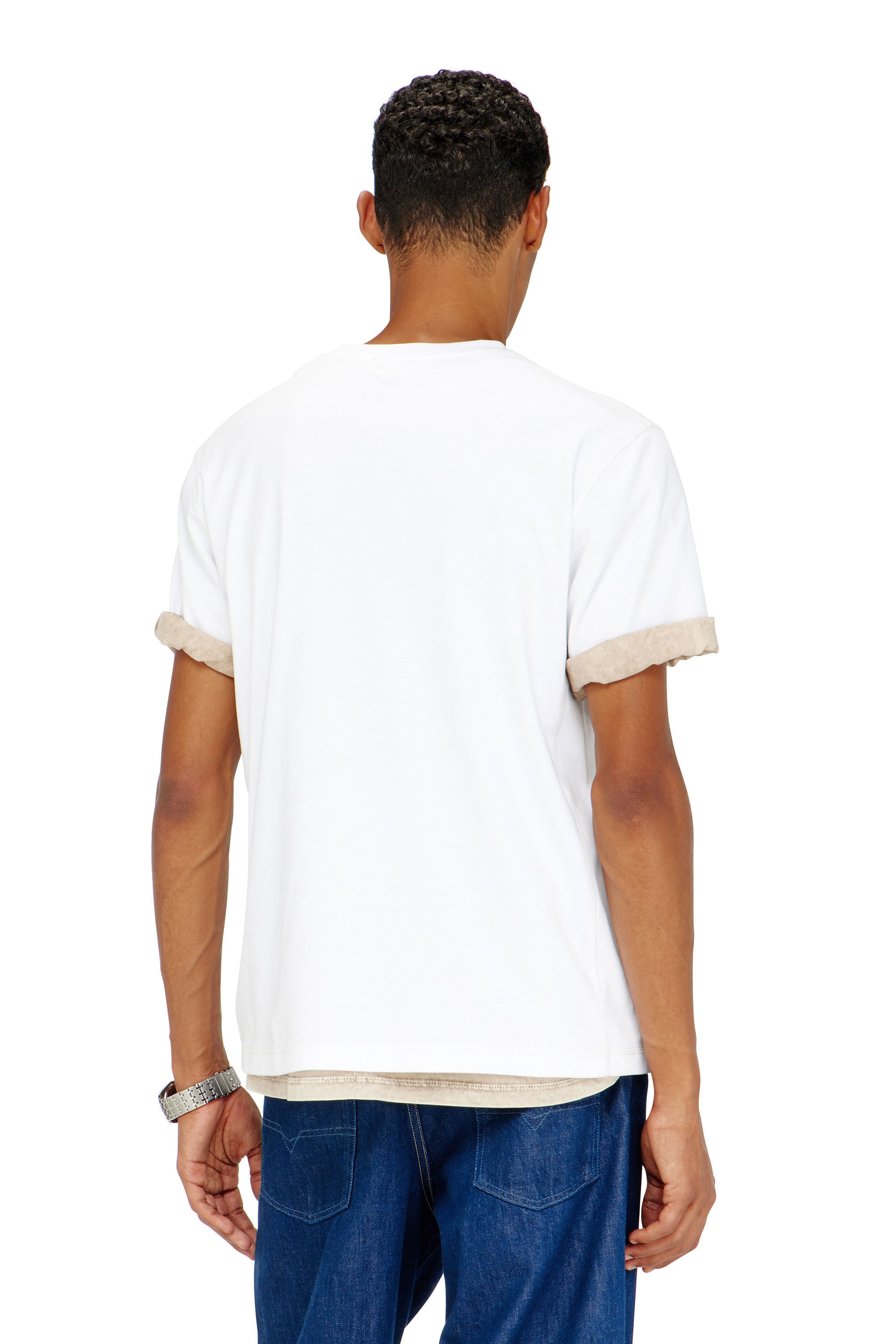 Diesel - T-MADJUST-TR, Male's Tシャツ in ホワイト - 4