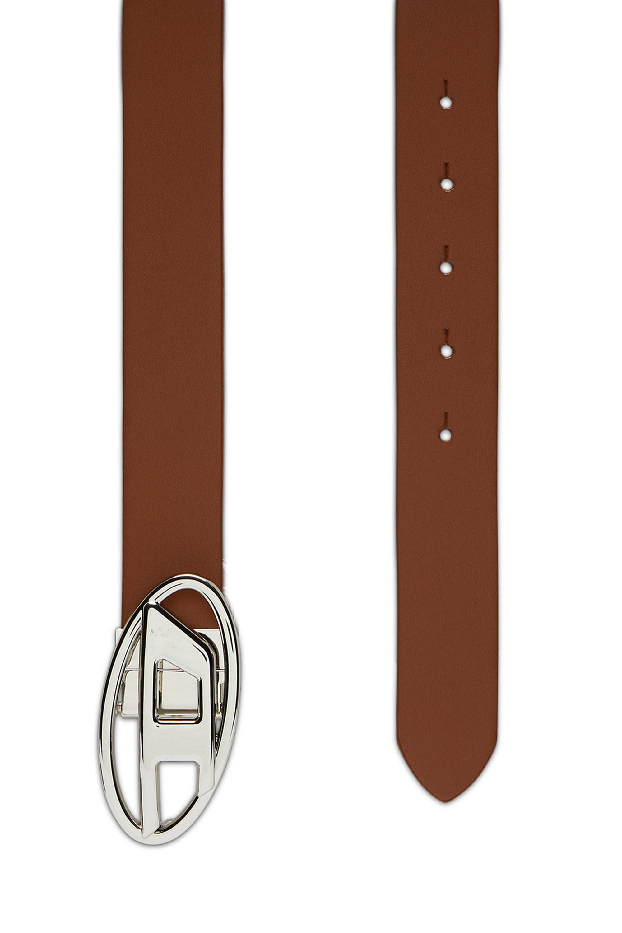 B-1DR W REV II 30 Reversible leather belt with Oval D buckle｜ブラウン｜ウィメンズ｜ DIESEL