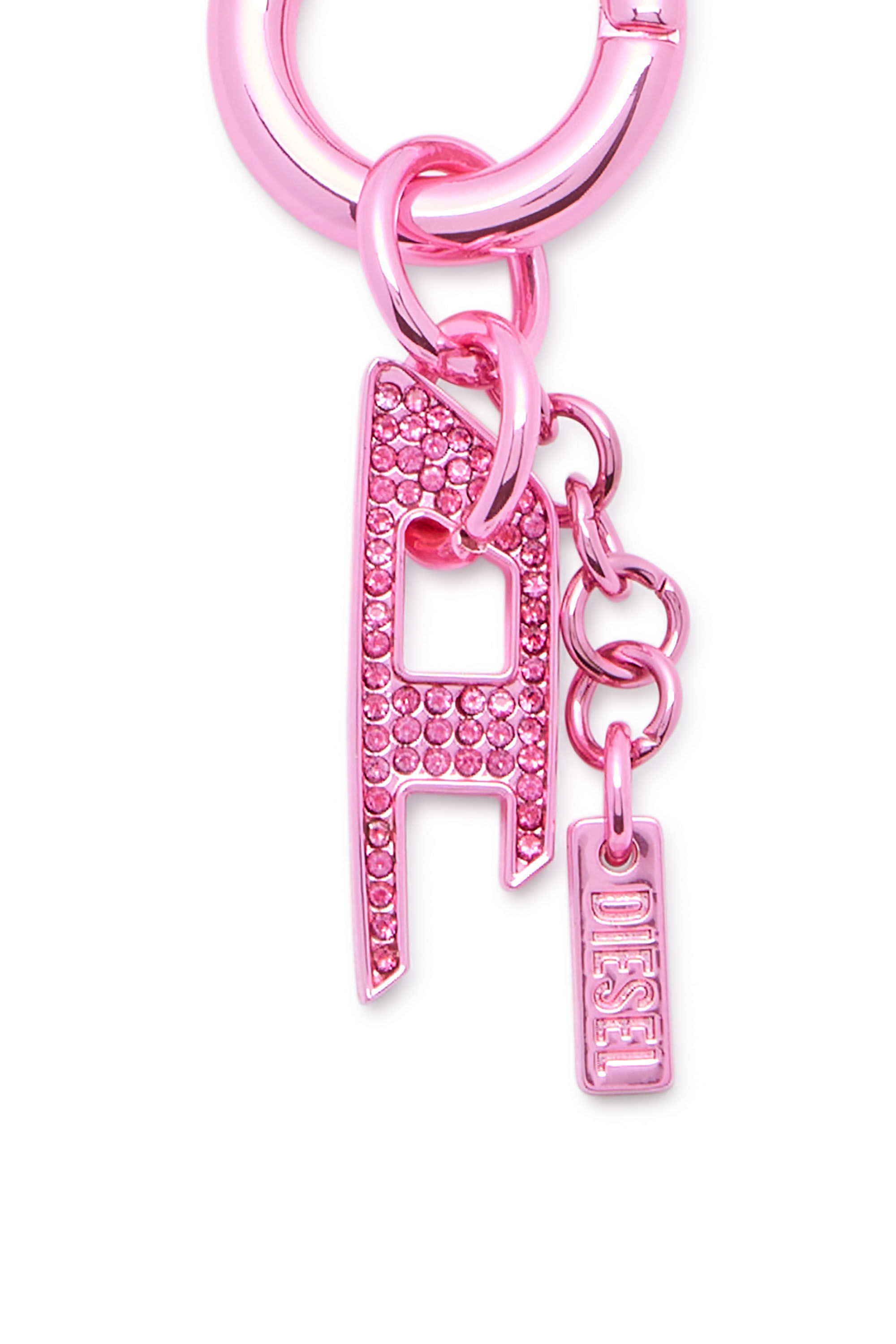 Diesel - CHARM-D, Unisex's Charm with rhinestone D charm in ピンク / ホワイト - 2
