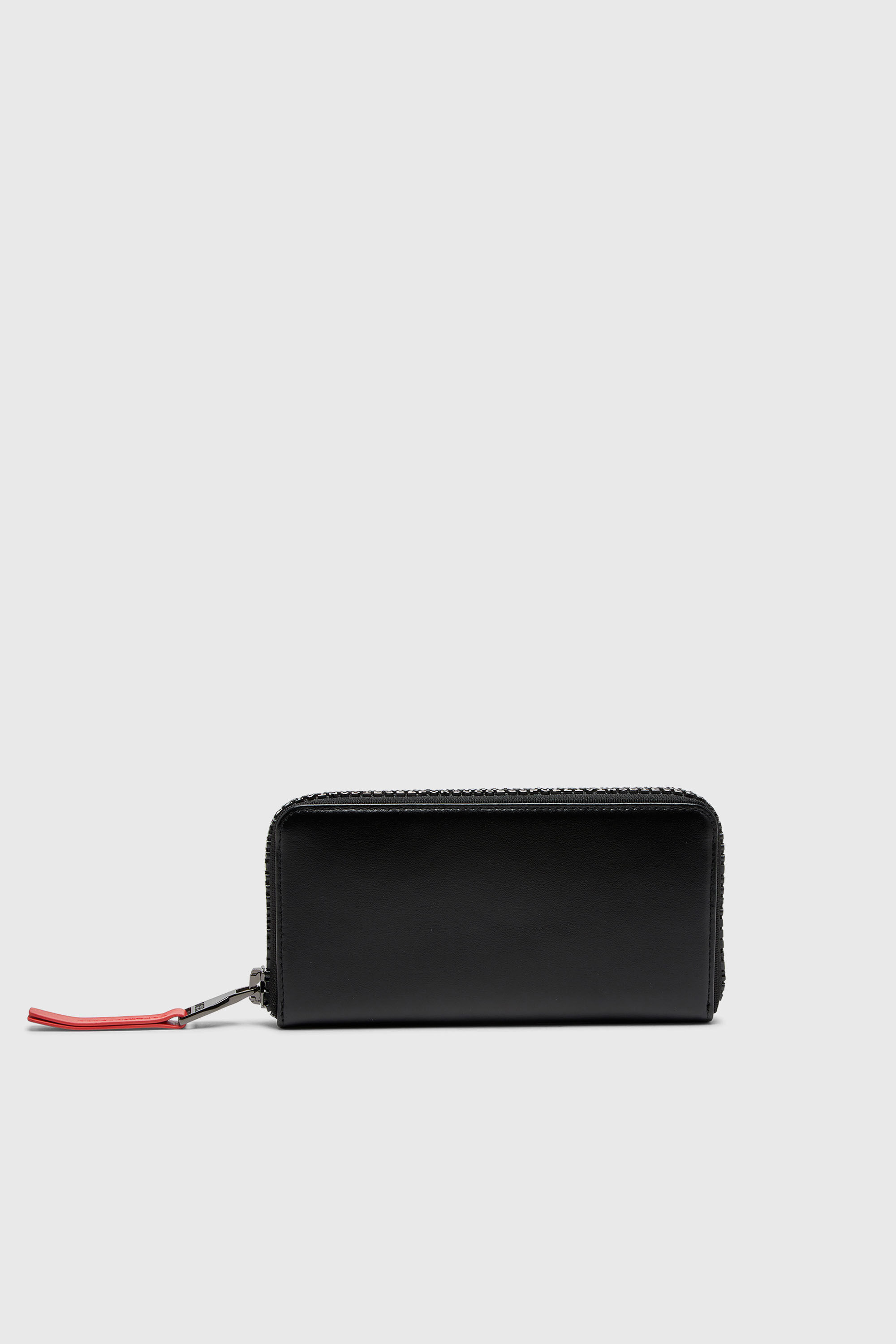 ZIP-D CONTINETAL L Long leather wallet with logo zip｜ブラック