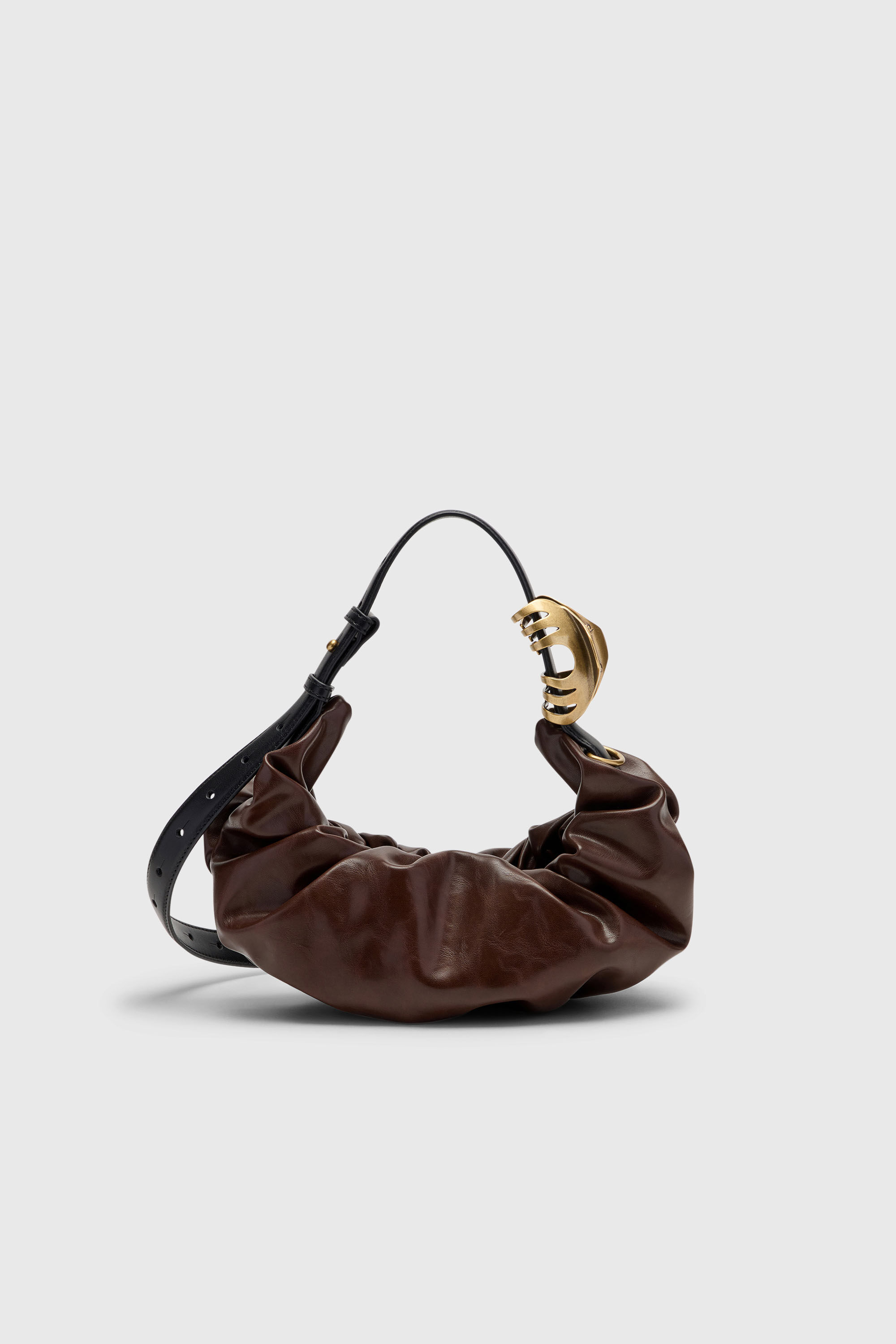 Diesel - GRAB-D HOBO S, Female's ホーボーバッグ S in ダークブラウン - 3