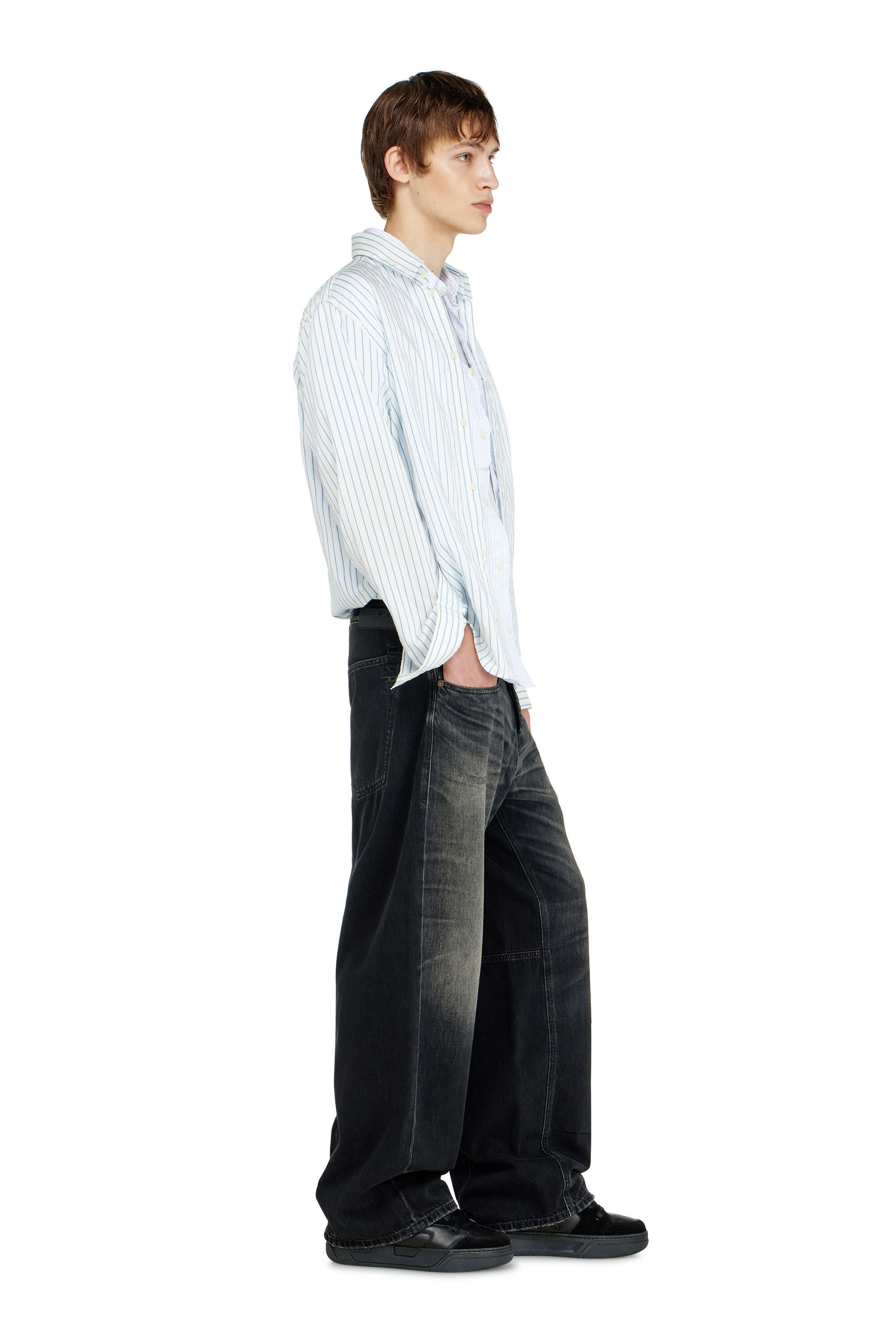 Diesel - Unisex's Relaxed Jeans 1997 D-Enim-M 09P65, ブラック/ダークグレー - 2