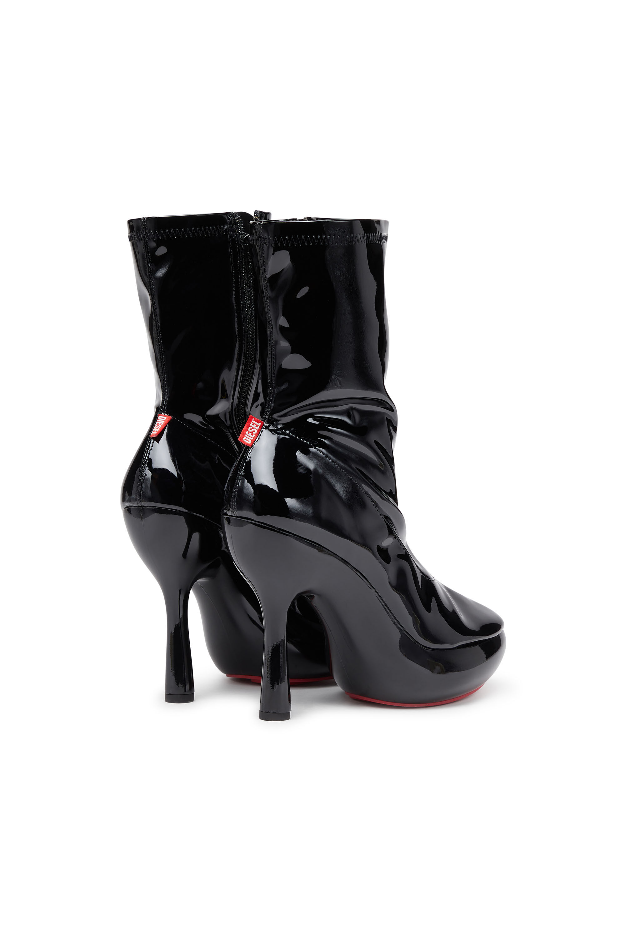 Diesel - D-LAKE PLATFORM MIDB ZIP  STRETCH, Female's ショートブーツ in ブラック - 4