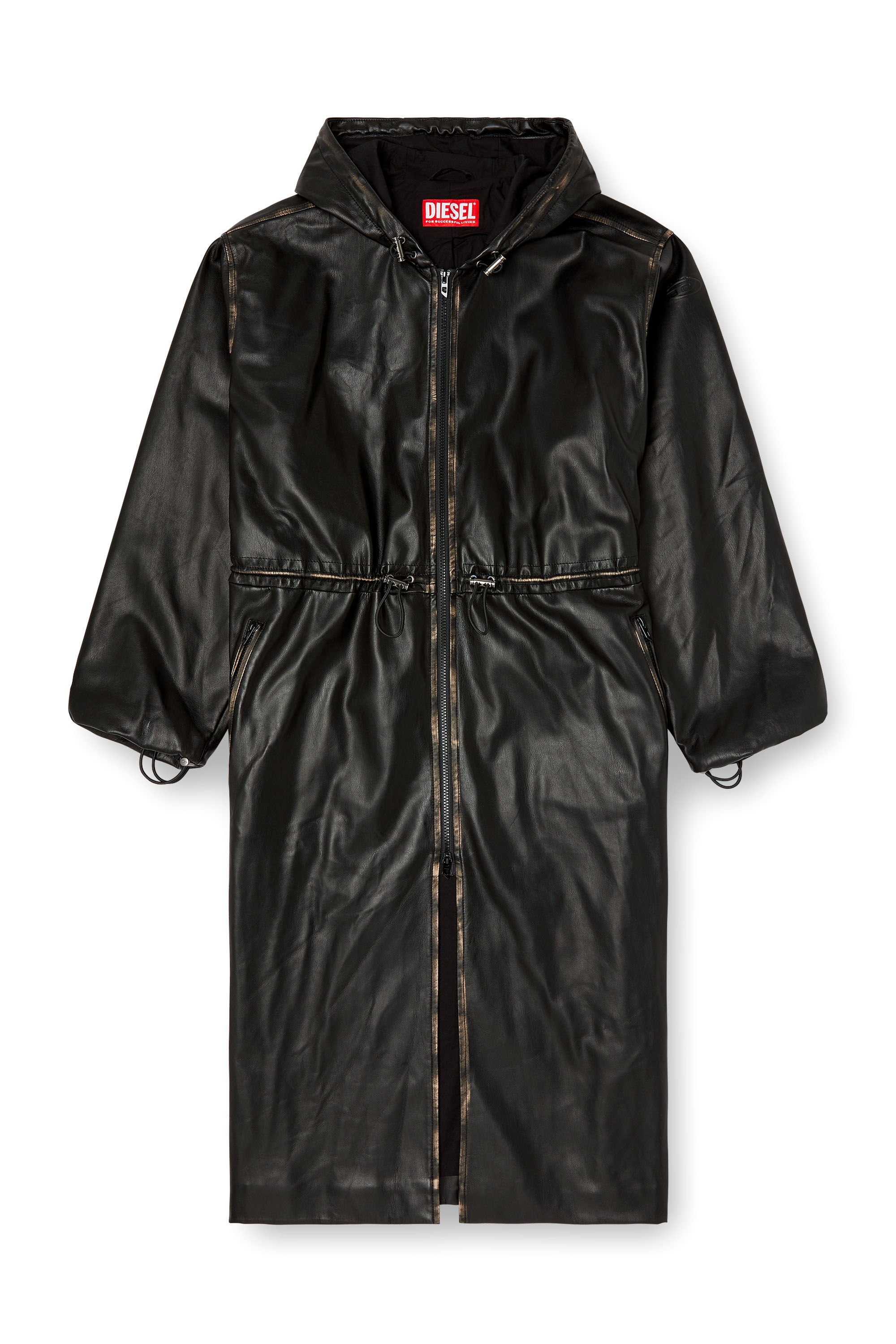 Diesel - G-LARY, Unisex's Distressed utilitarian hooded coat in ブラック - 2