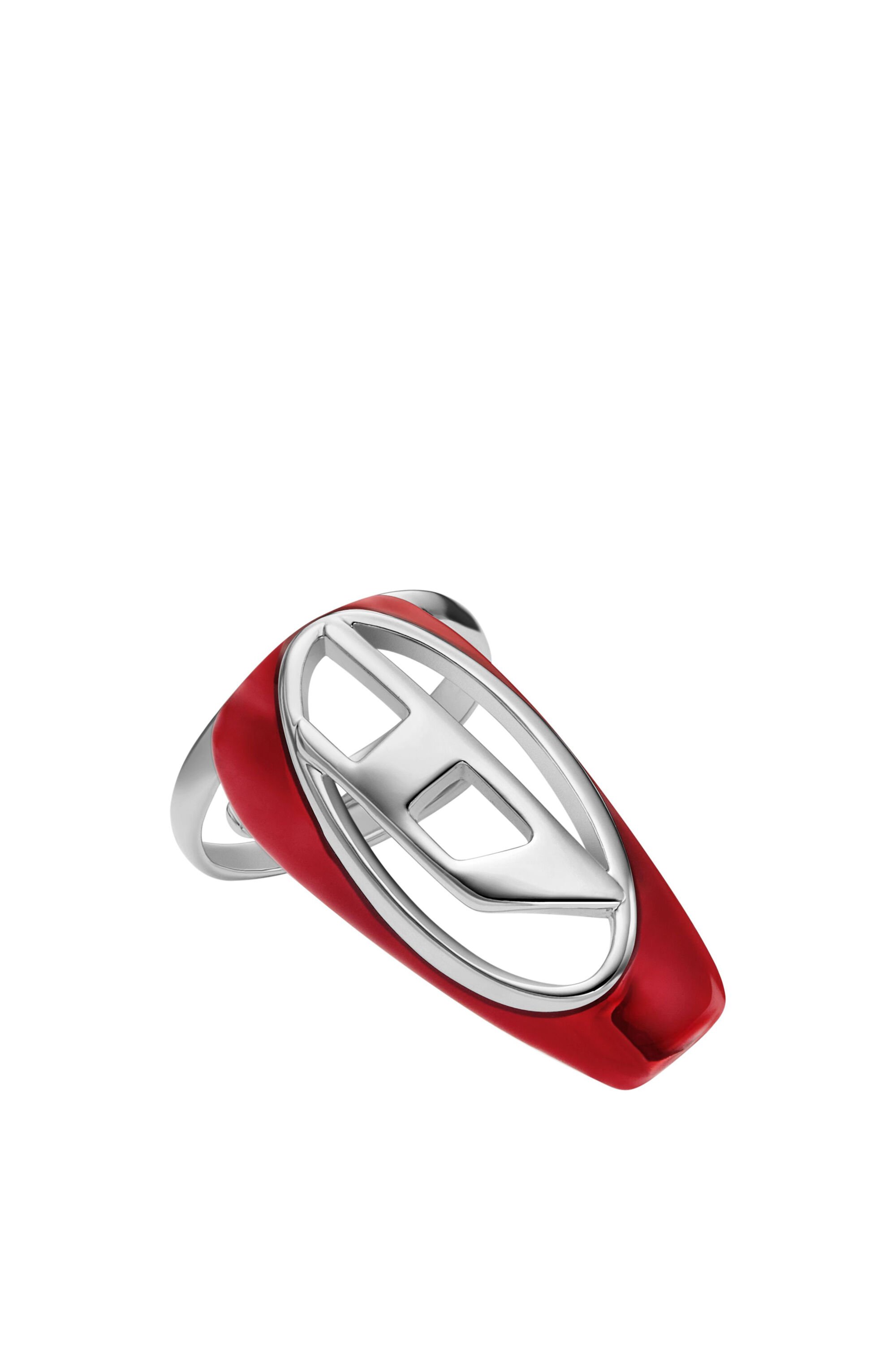 Diesel - DX1526 JEWEL, Unisex's Silver-tone brass nail ring in レッド - 2