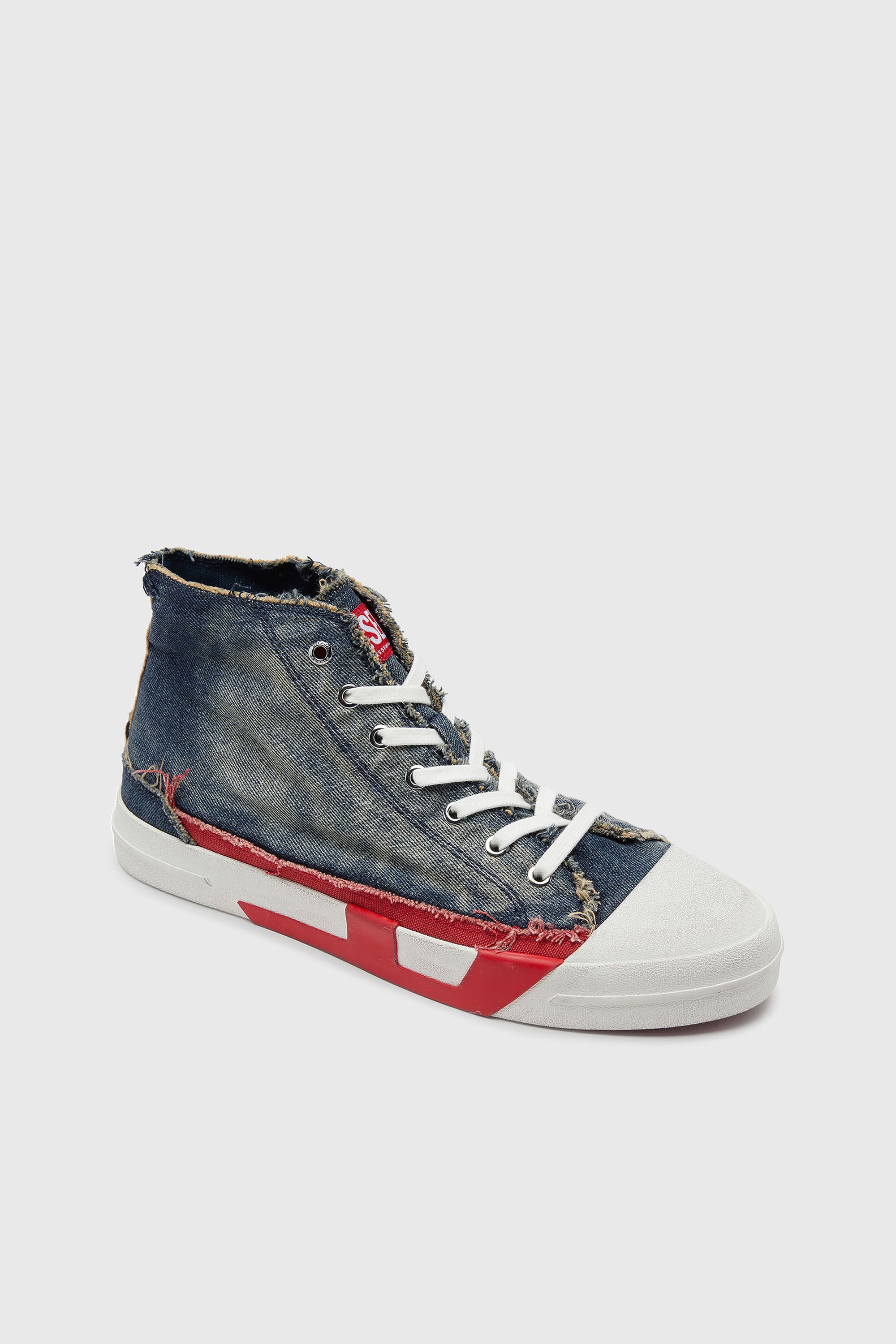 Diesel - S-D-VERSE MID II, Male's ミッドカットスニーカー in ブルー/レッド - 6