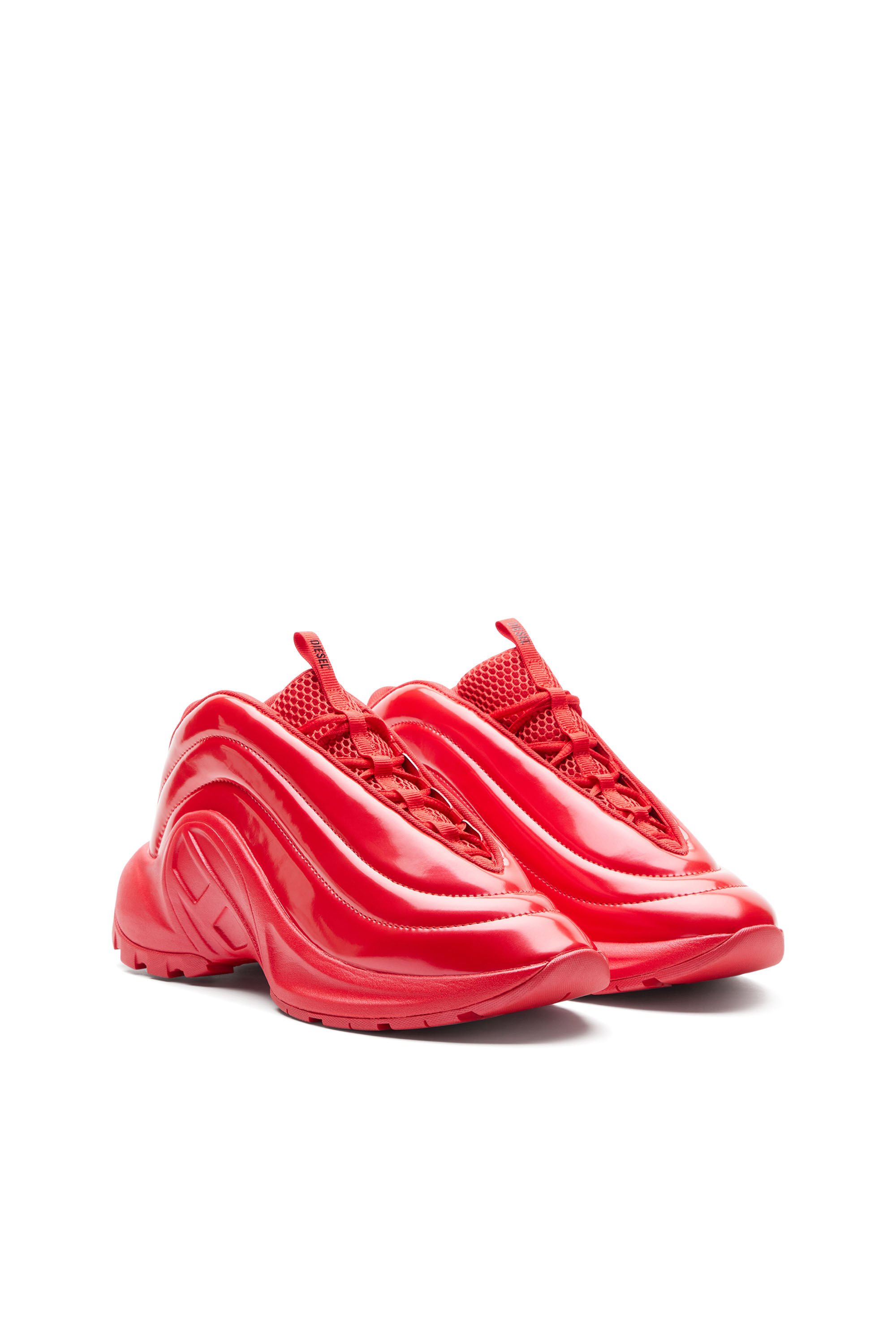 Diesel - S-D-RUNNER X, Unisex's S-D-Runner-Slip-on sneakers with Oval D instep in レッド - 2