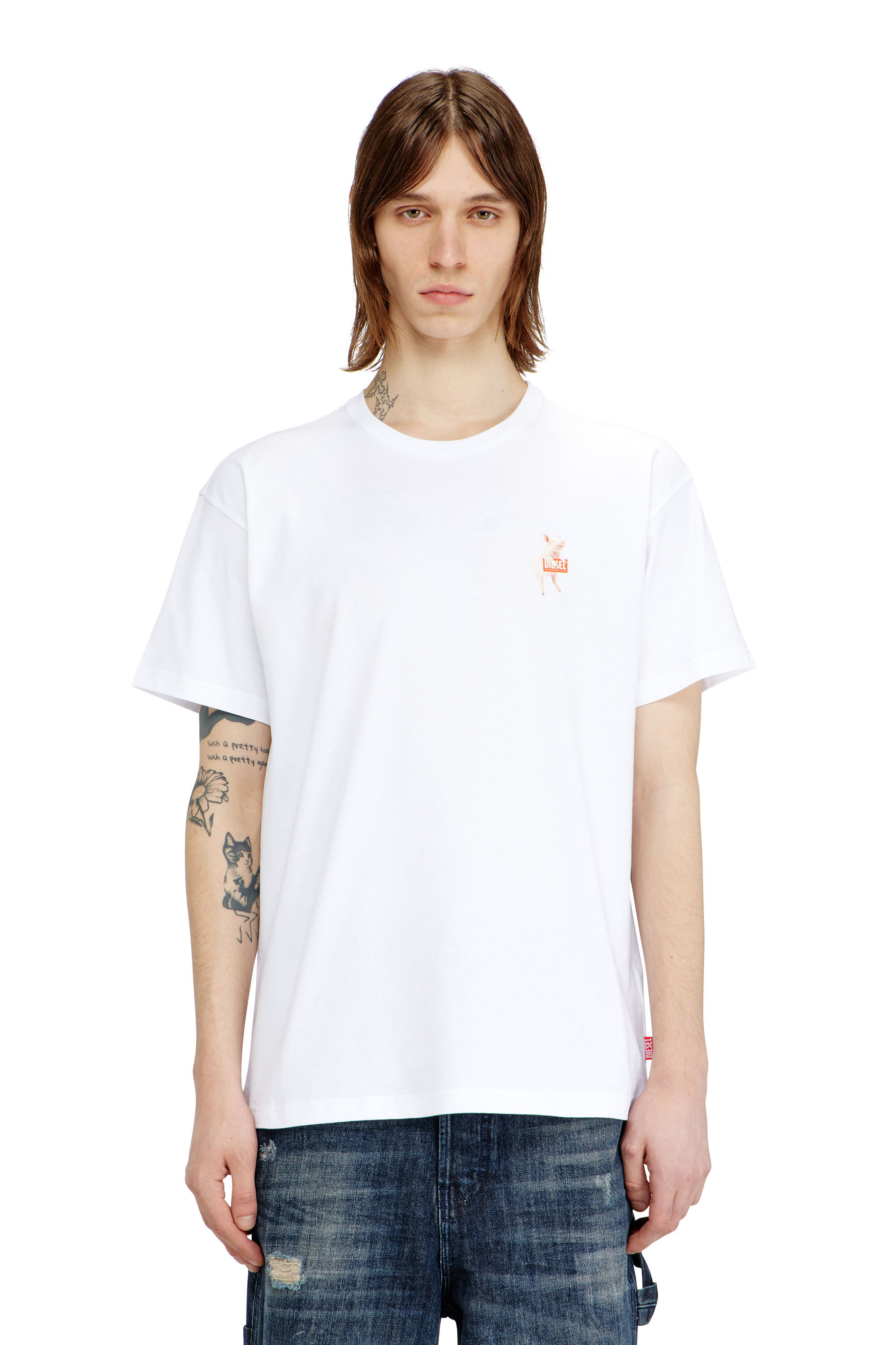 T-NORM-V4 Tシャツ｜ホワイト｜メンズ｜DIESEL