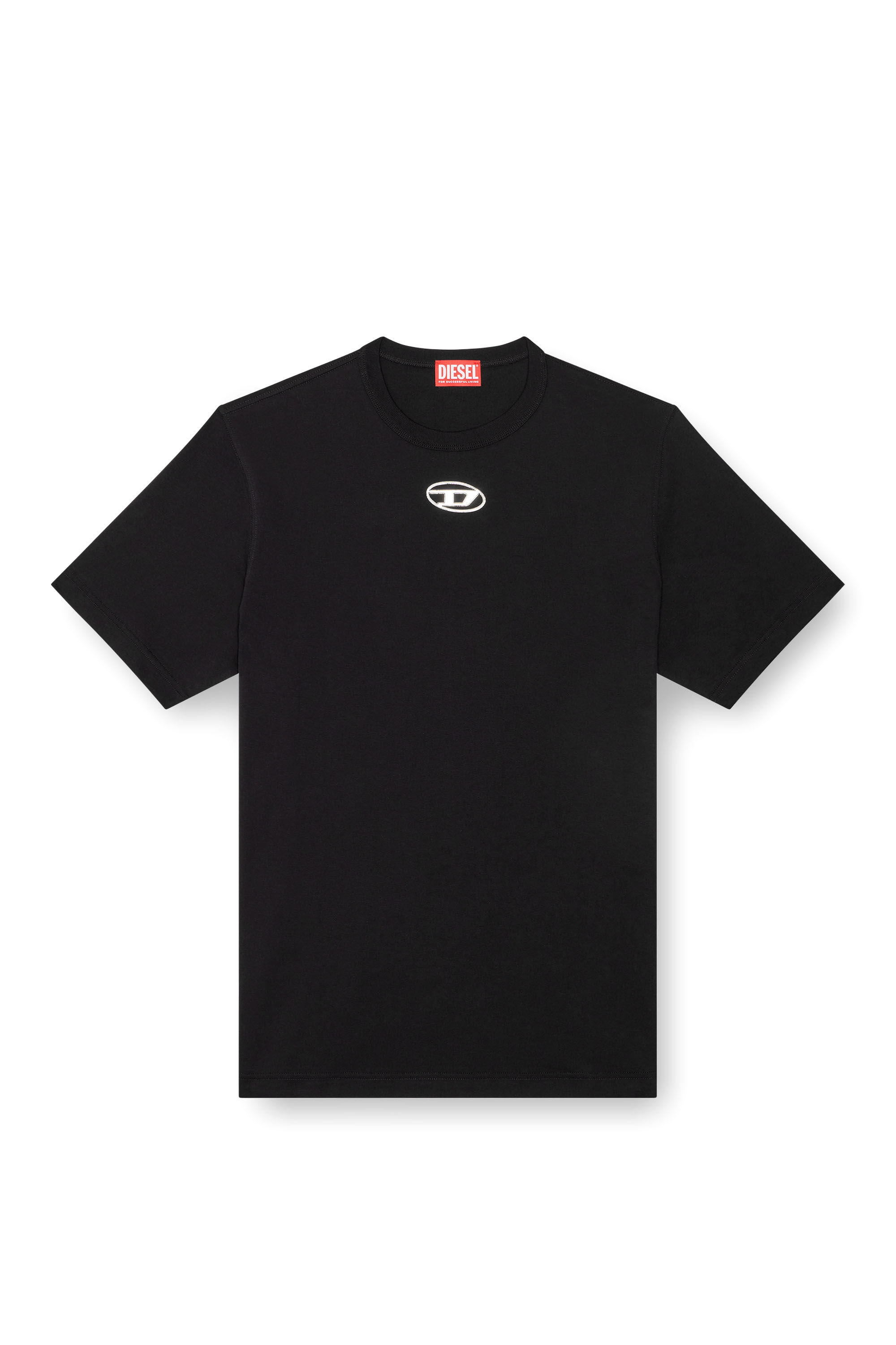 T-ADJUST-OD T-shirt with metallic Oval D｜ブラック｜メンズ
