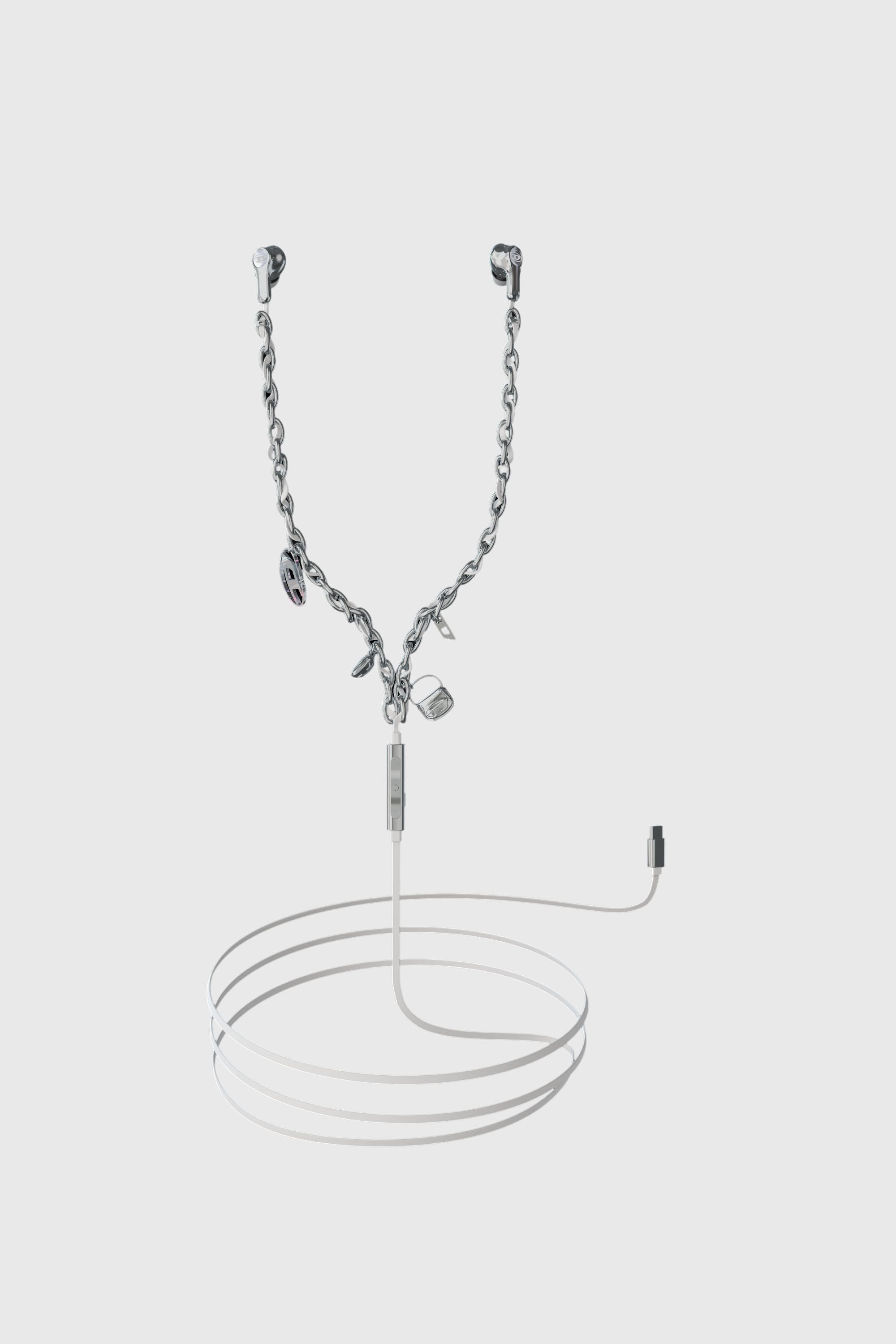 Diesel - 60458  WIRED EARBUDS WIRED EARBUDS, Unisex's UNIVERSAL in シルバー - 1