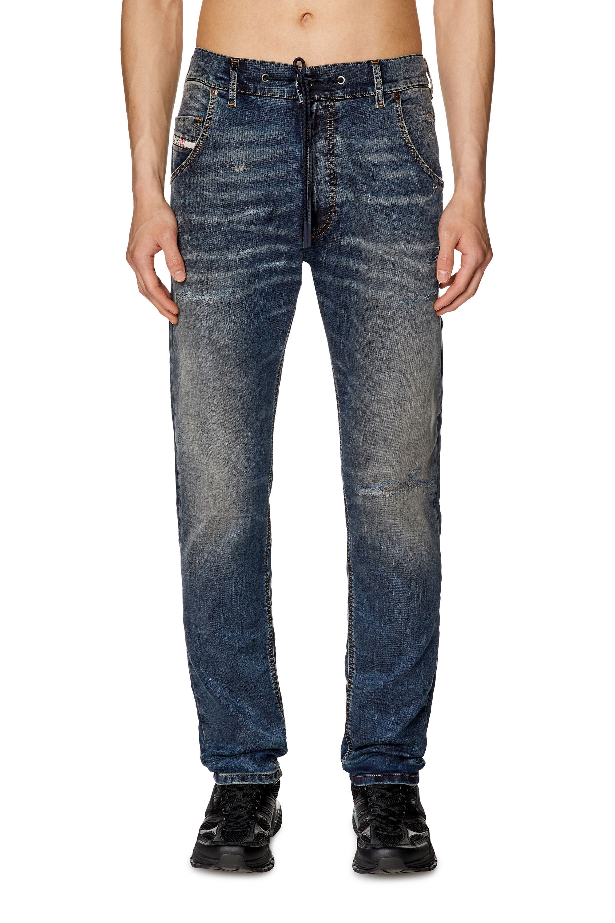 Diesel - Male's Tapered 2030 D-Krooley Joggjeans® E9H98, ダークブルー - 3