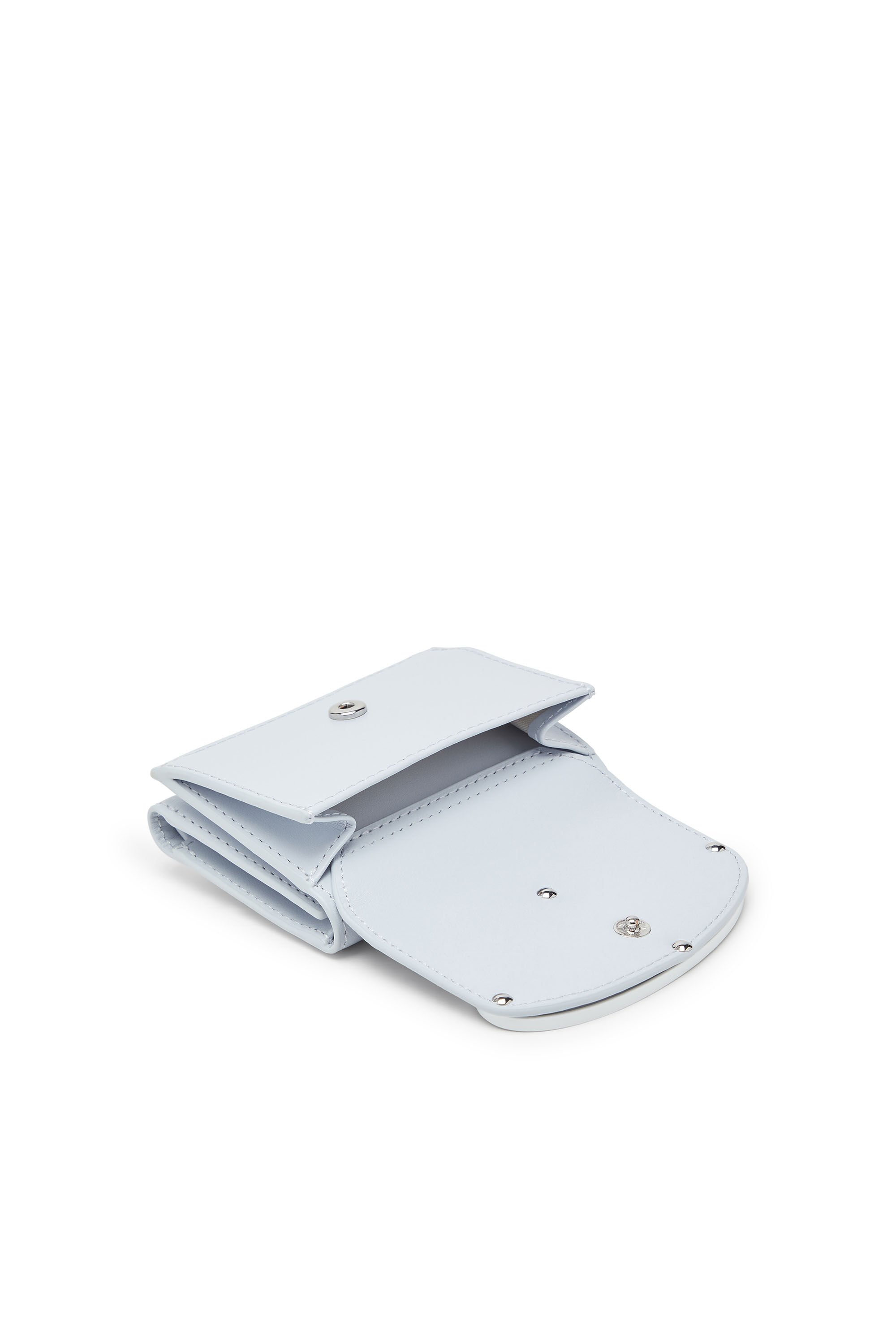 Diesel - 1DR TRI FOLD COIN XS II, Female's Tri-fold wallet in pastel leather in ライトブルー - 4