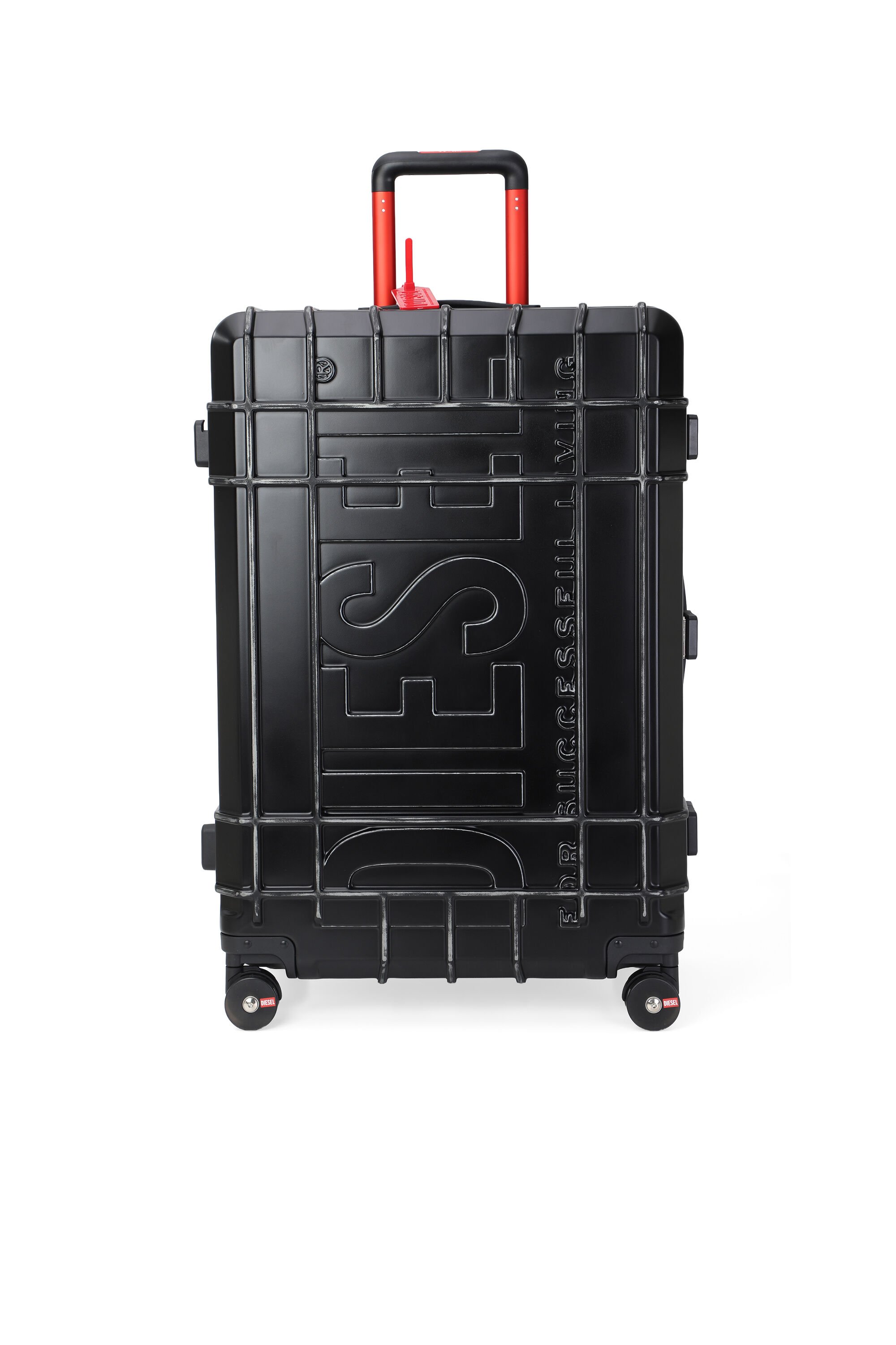 Diesel - DIESEL PC STRONG IMAGE TROLLEY- DSL003, Unisex's Rugged carry‑on suitcase 28" in ブラック - 1
