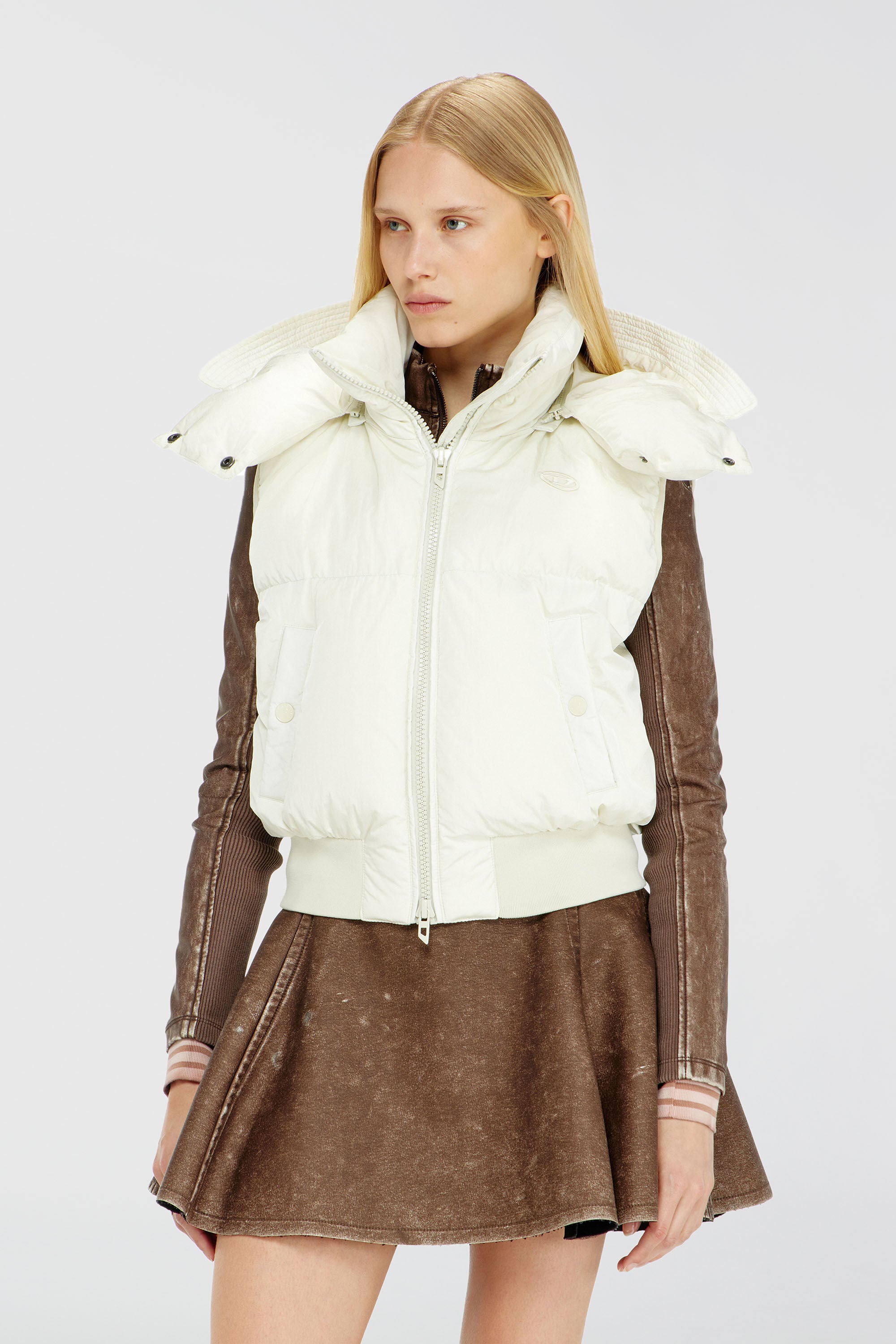 Diesel - W-PEYT-SSL-NEW-WD, Female's ダウンベスト in ホワイト - 3
