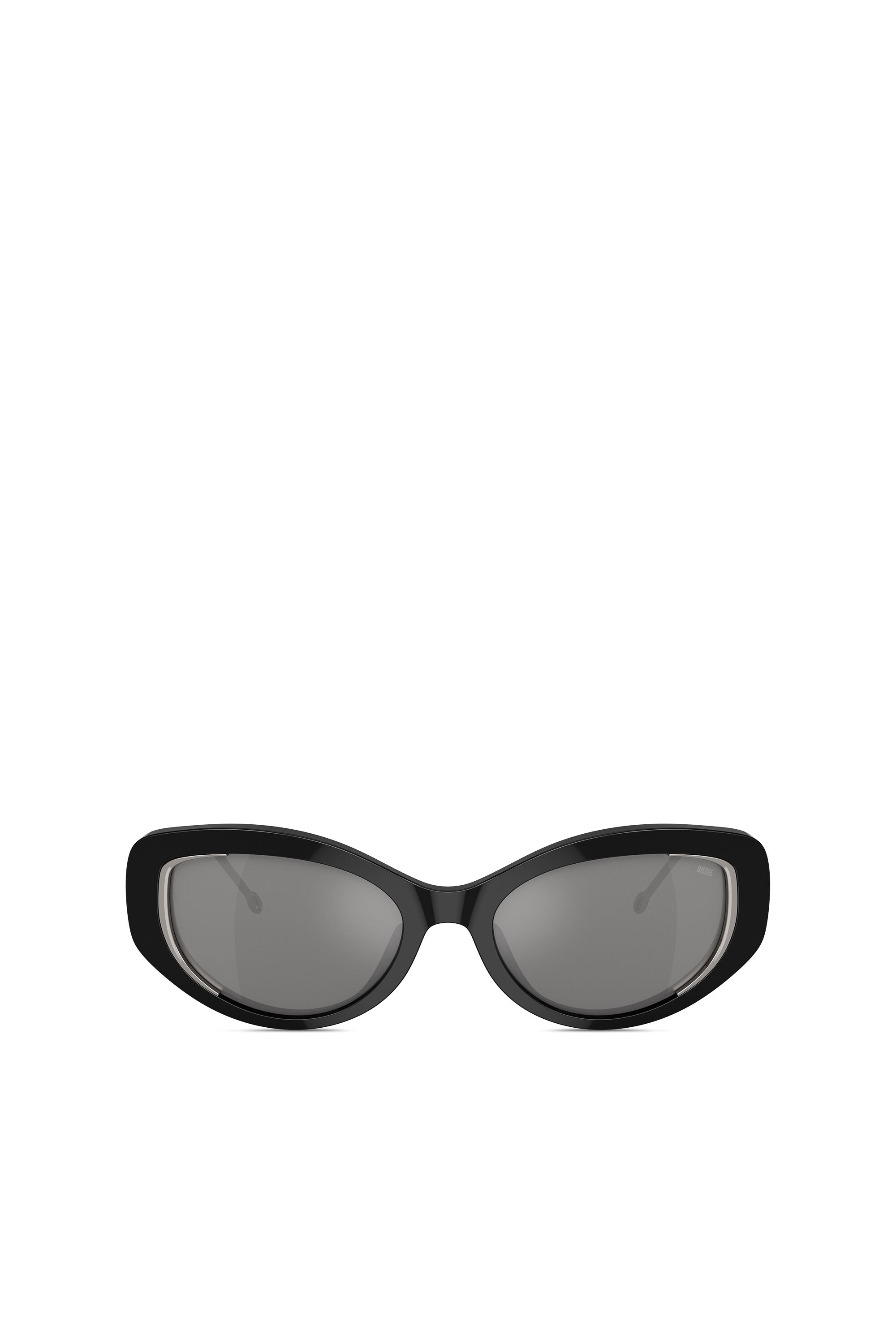 Diesel - 0DL2001 SIZE 54, Unisex's サングラス in ブラック/フラッシュミラー - 1