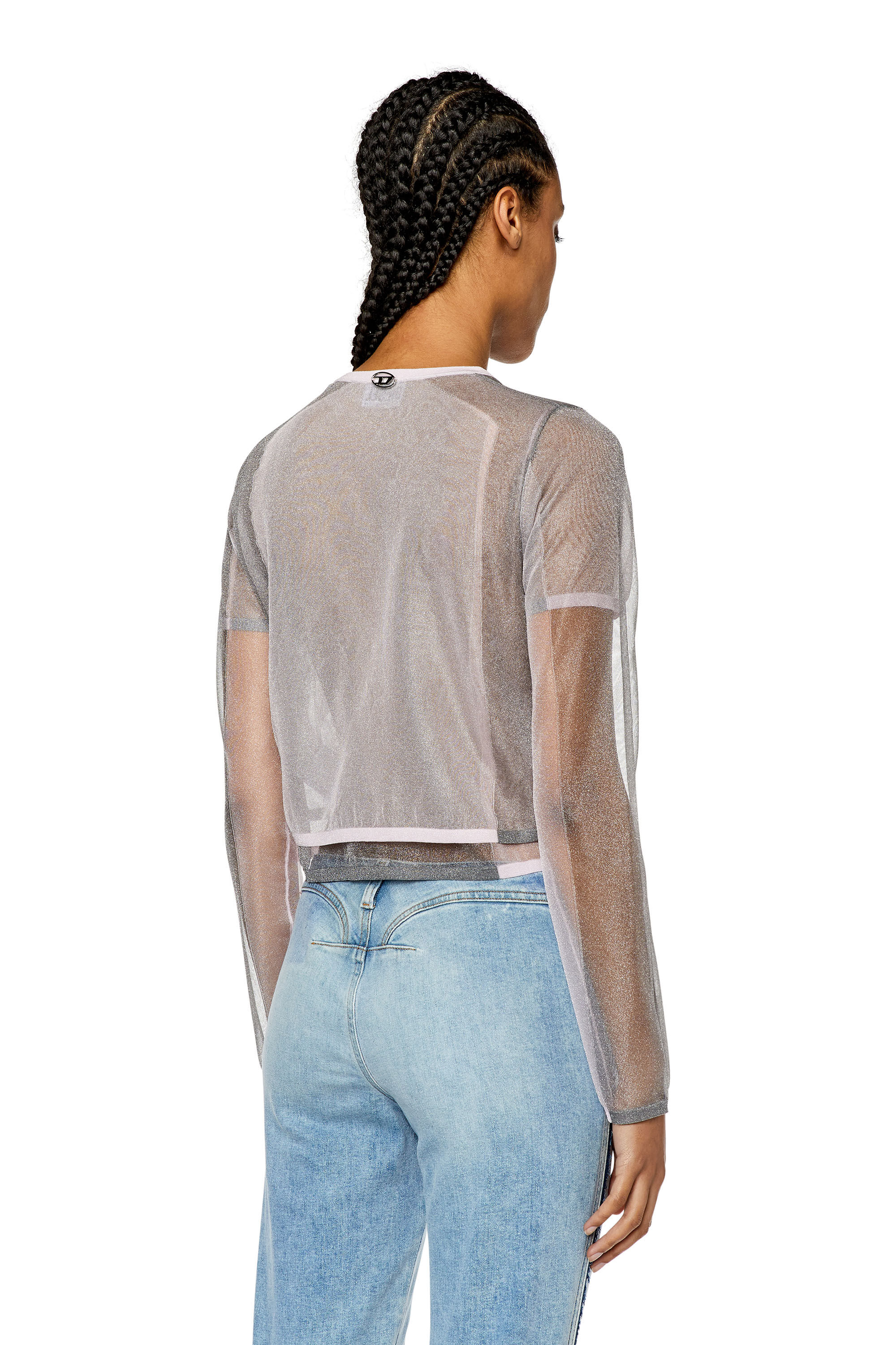 Diesel - M-IRTILLY, Female's 長袖 トップス ニット レイヤード in フェースパウダー - 4