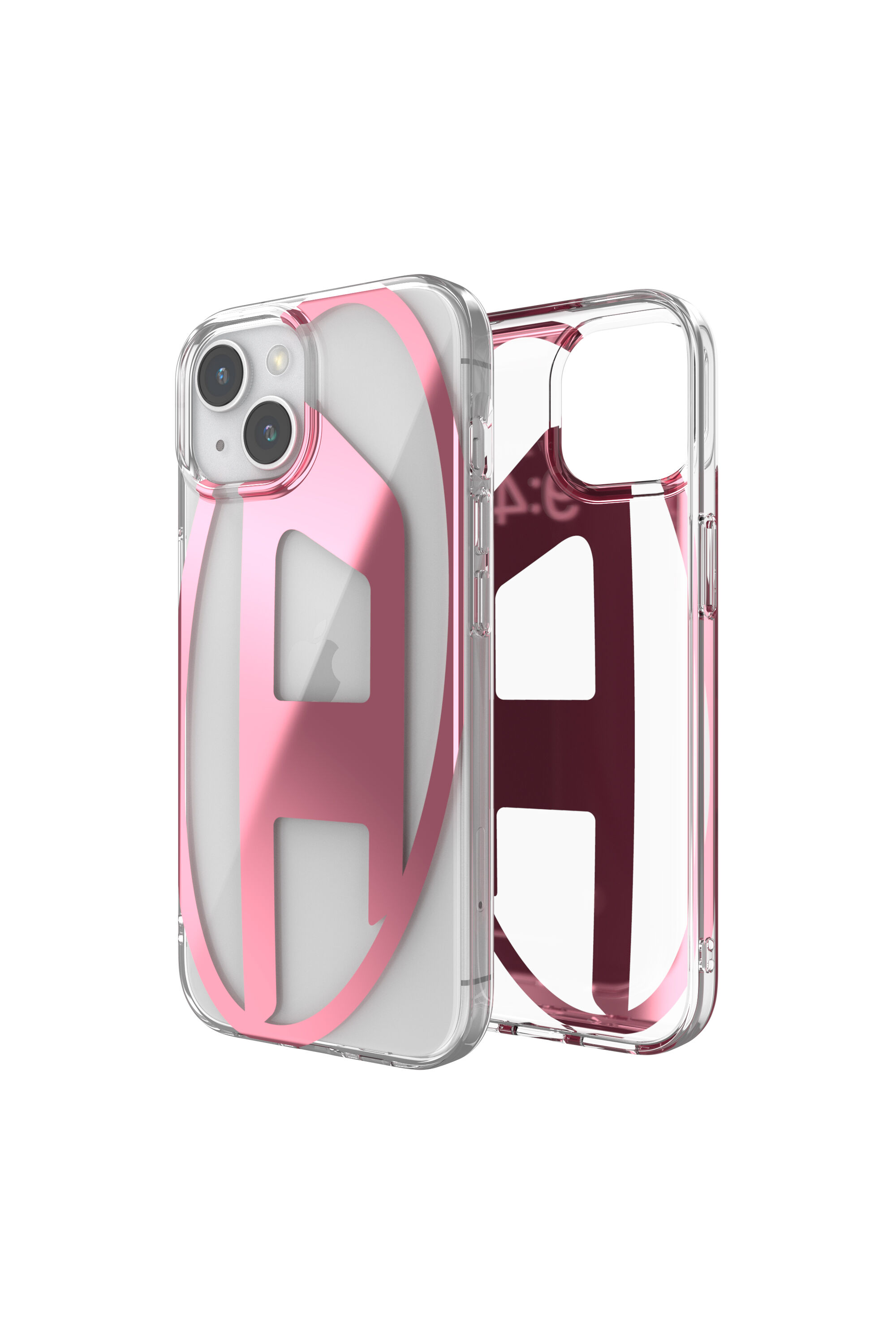 Diesel - 54109 MOULDED CASE, Unisex's iPhone 15 クリアケース in ピンク / ホワイト - 1