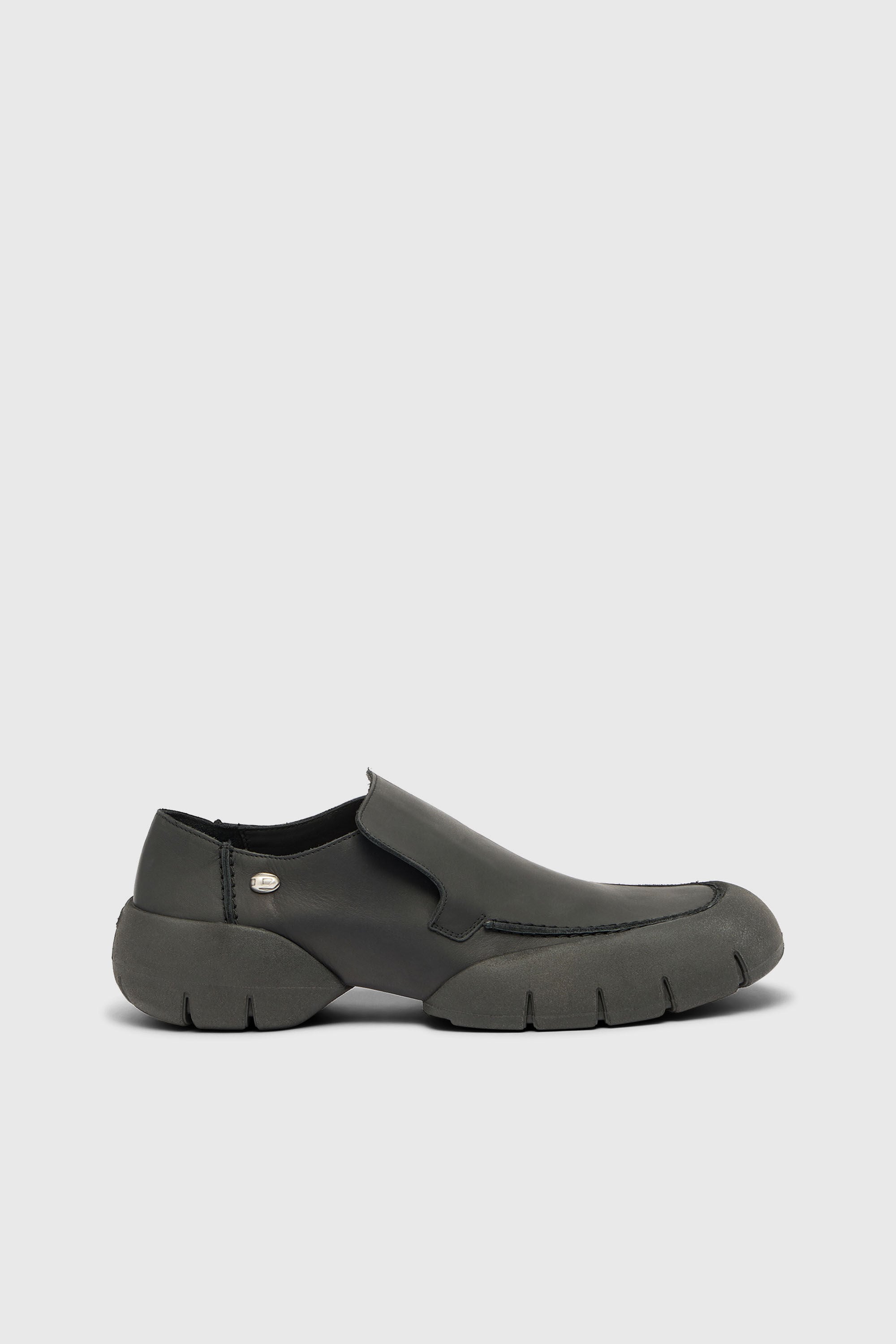 Diesel - D-MATHIEU SC, Male's D-Mathieu-Brushed leather loafer with rubber sole in ブラック - 1