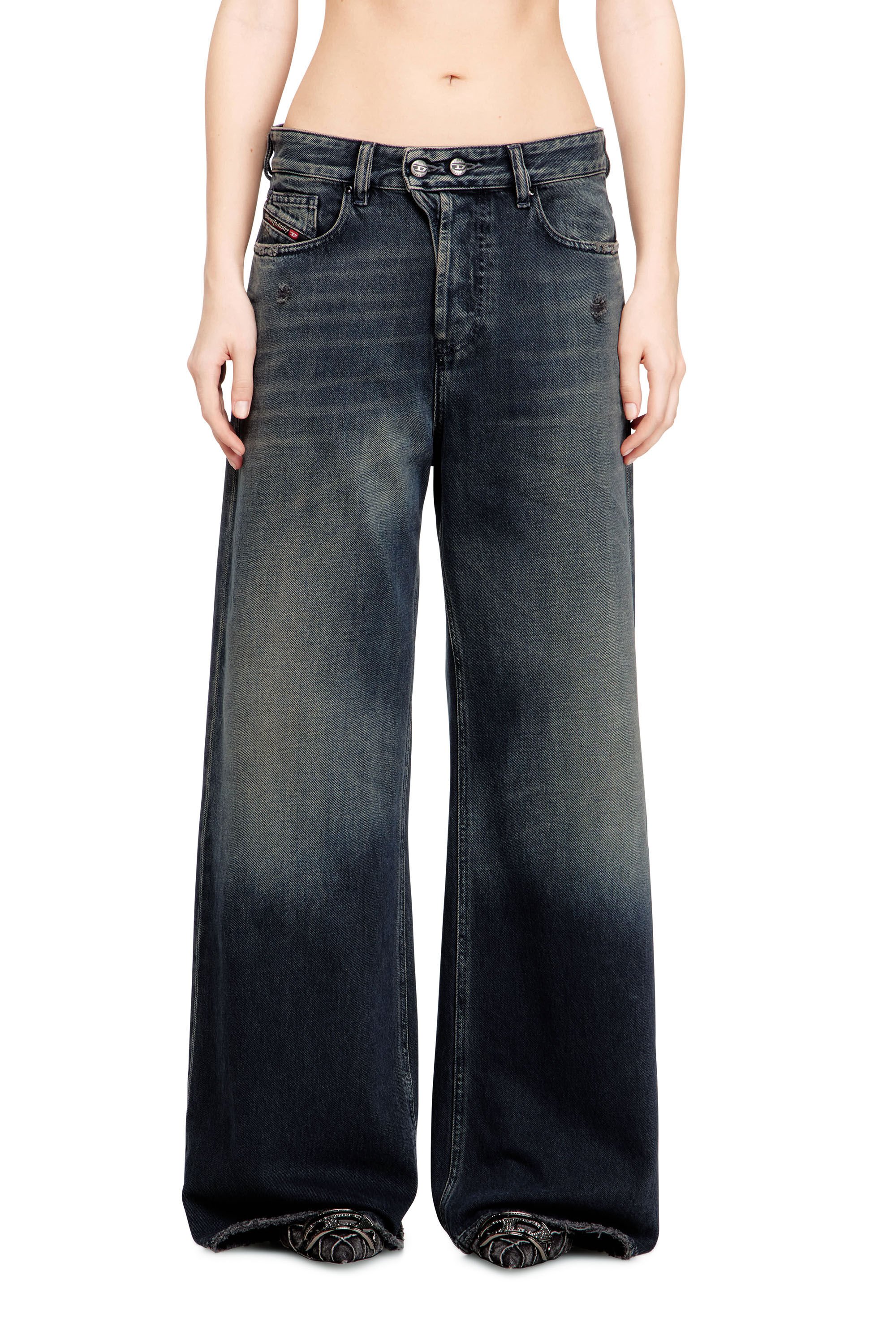 Diesel - Female's Relaxed Jeans 1996 D-Sire 09N67, ダークブルー - 2