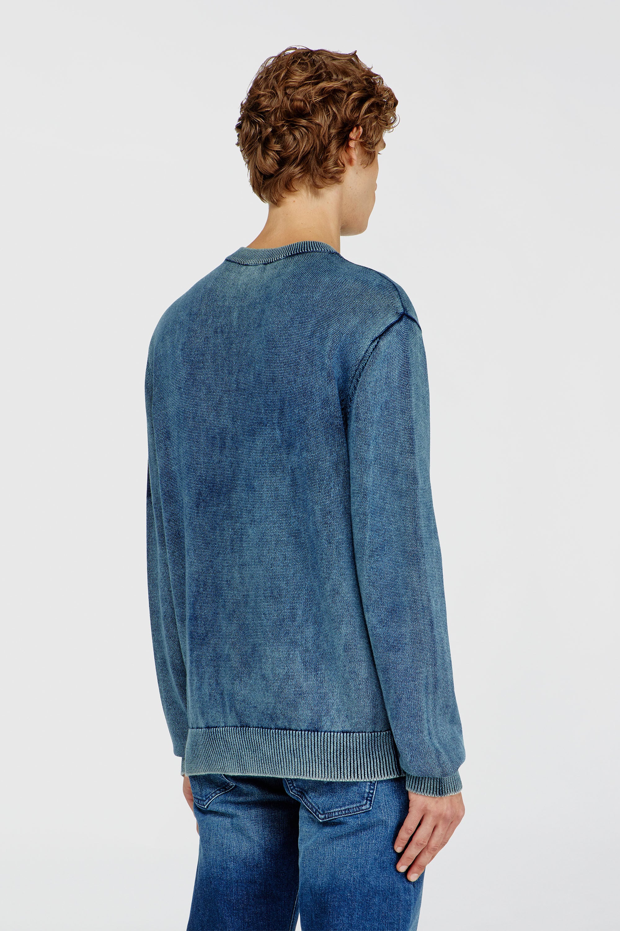 Diesel - K-PERNE, Male's プルオーバーニット in ミディアムブルー - 5