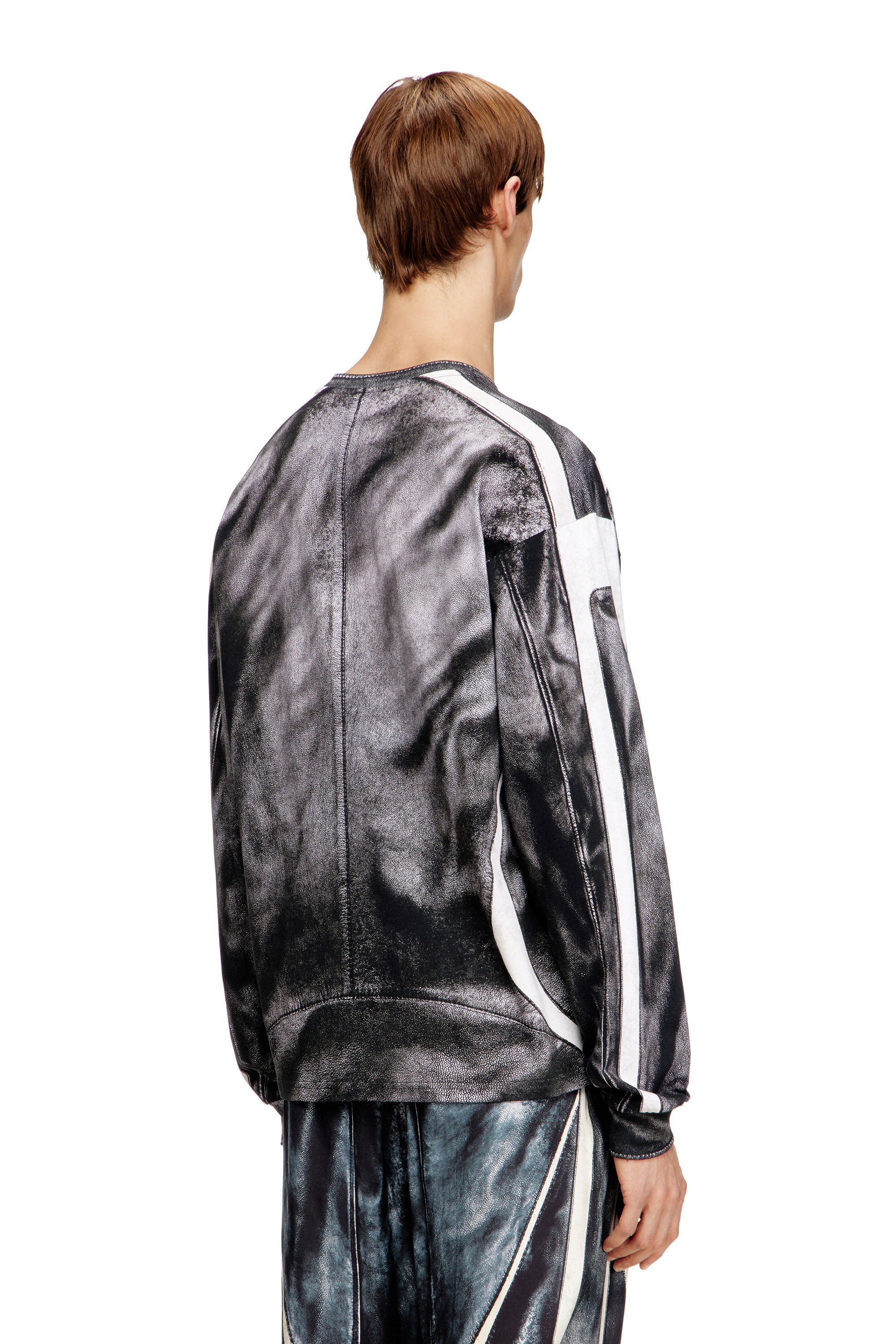 Diesel - T-BOXT-LS-V5, Male's 長袖Tシャツ in ブラック/グレー - 4