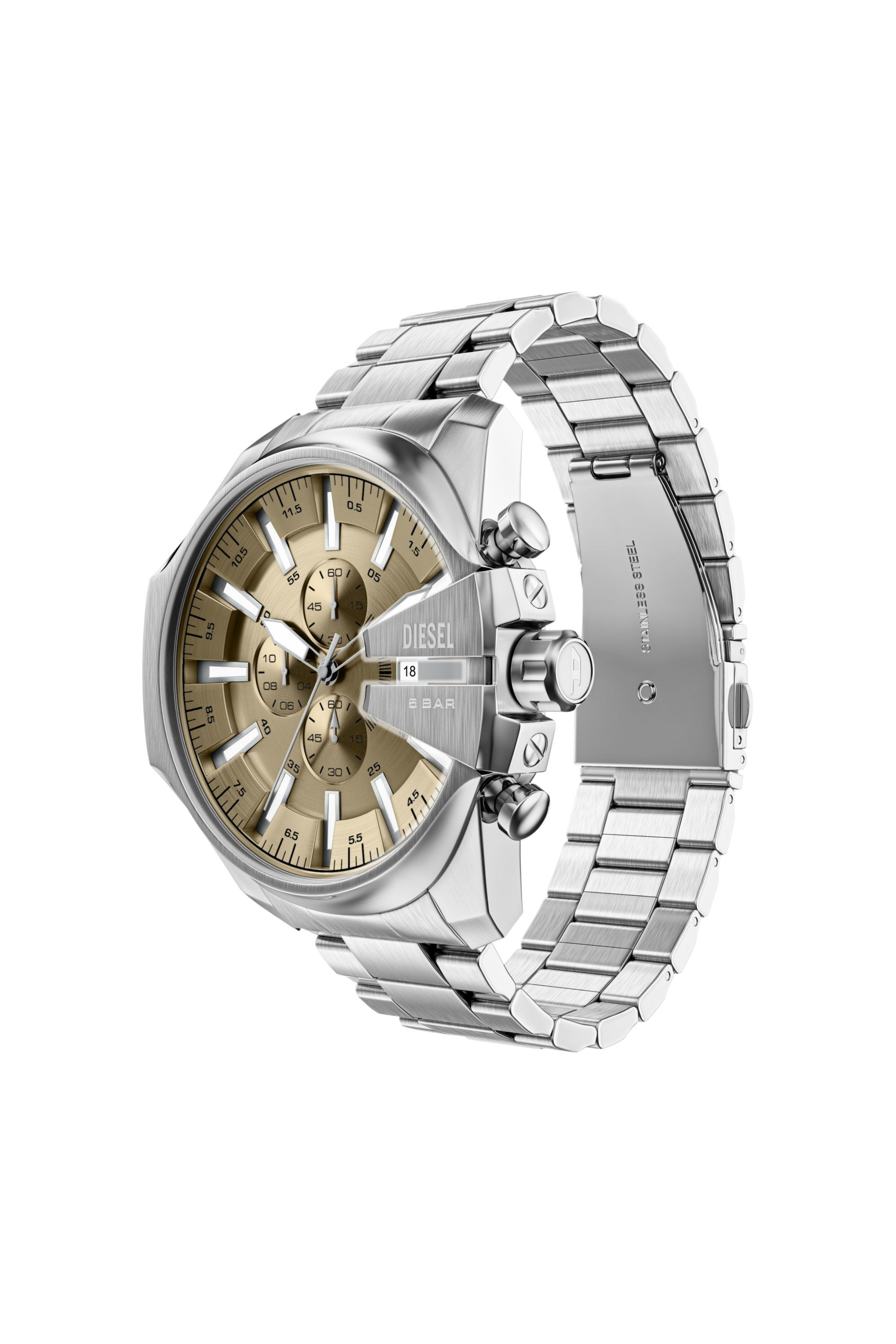DZ4702 WATCH Mega Chief Slim Chronograph Stainless Steel Watch